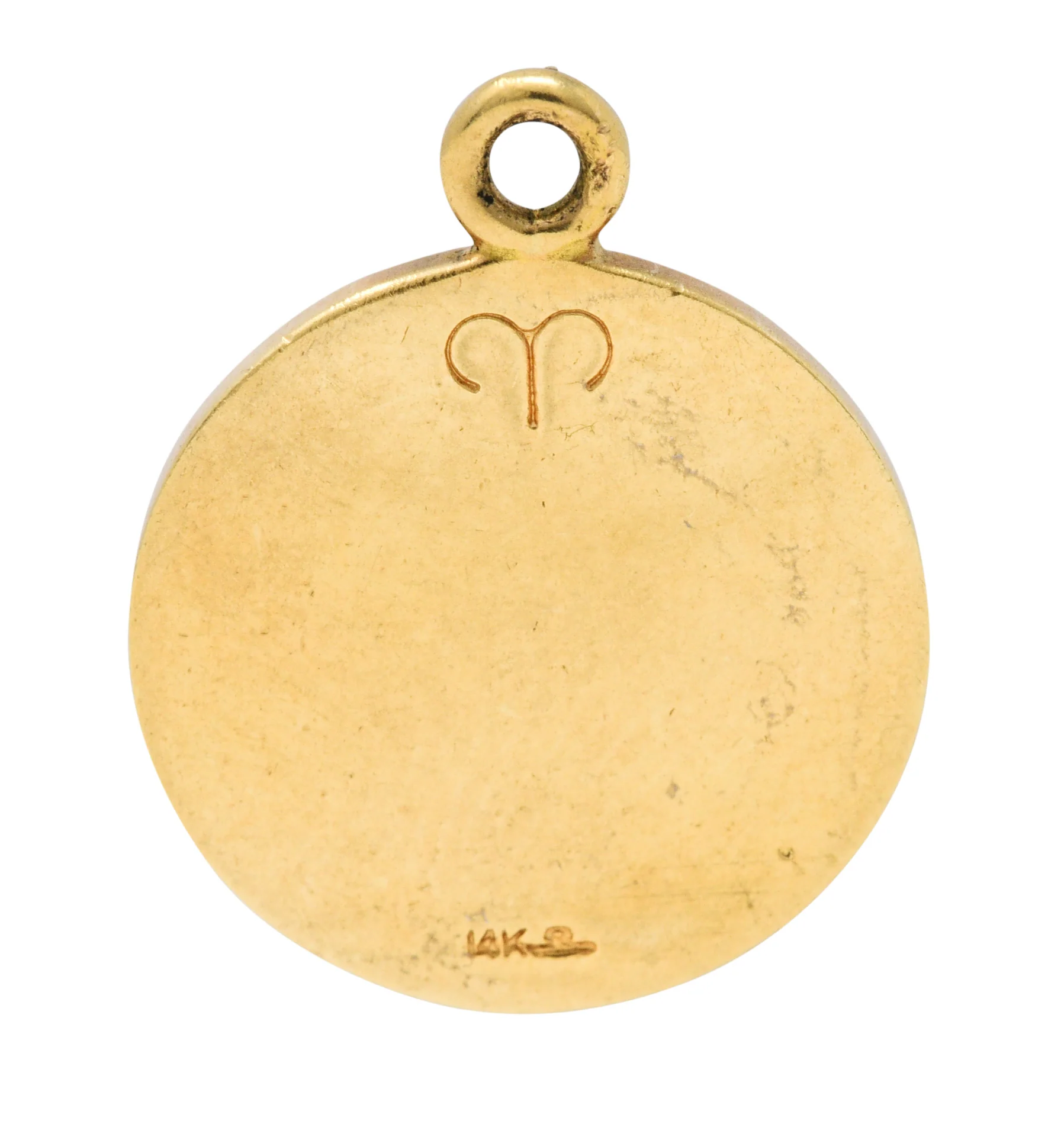 1960's Larter & Sons 14 Karat Gold Aries Zodiac Charm - Image 3
