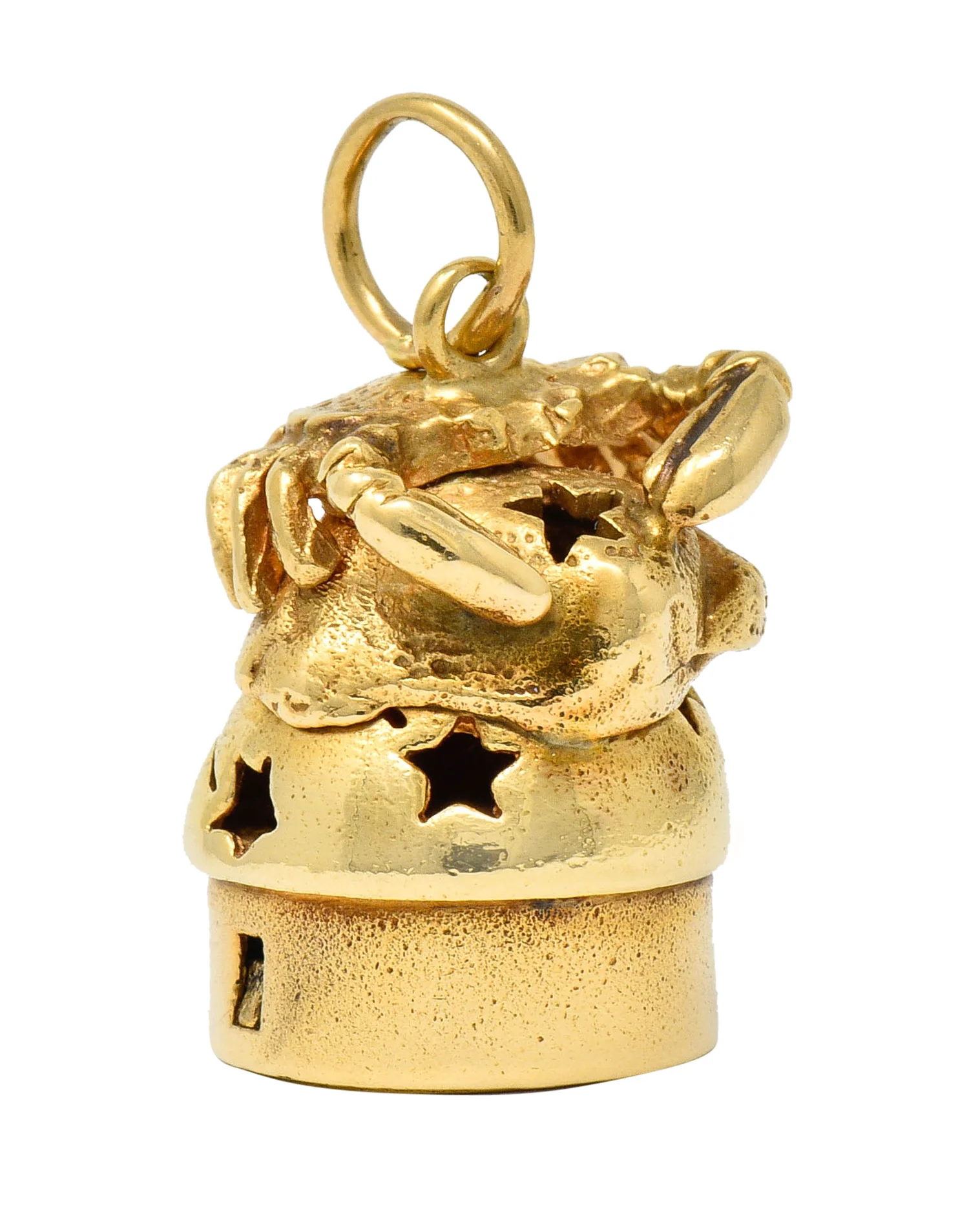 1960's Litacharm Inc. Vintage 14 Karat Gold Cancer Zodiac Charm - Image 3