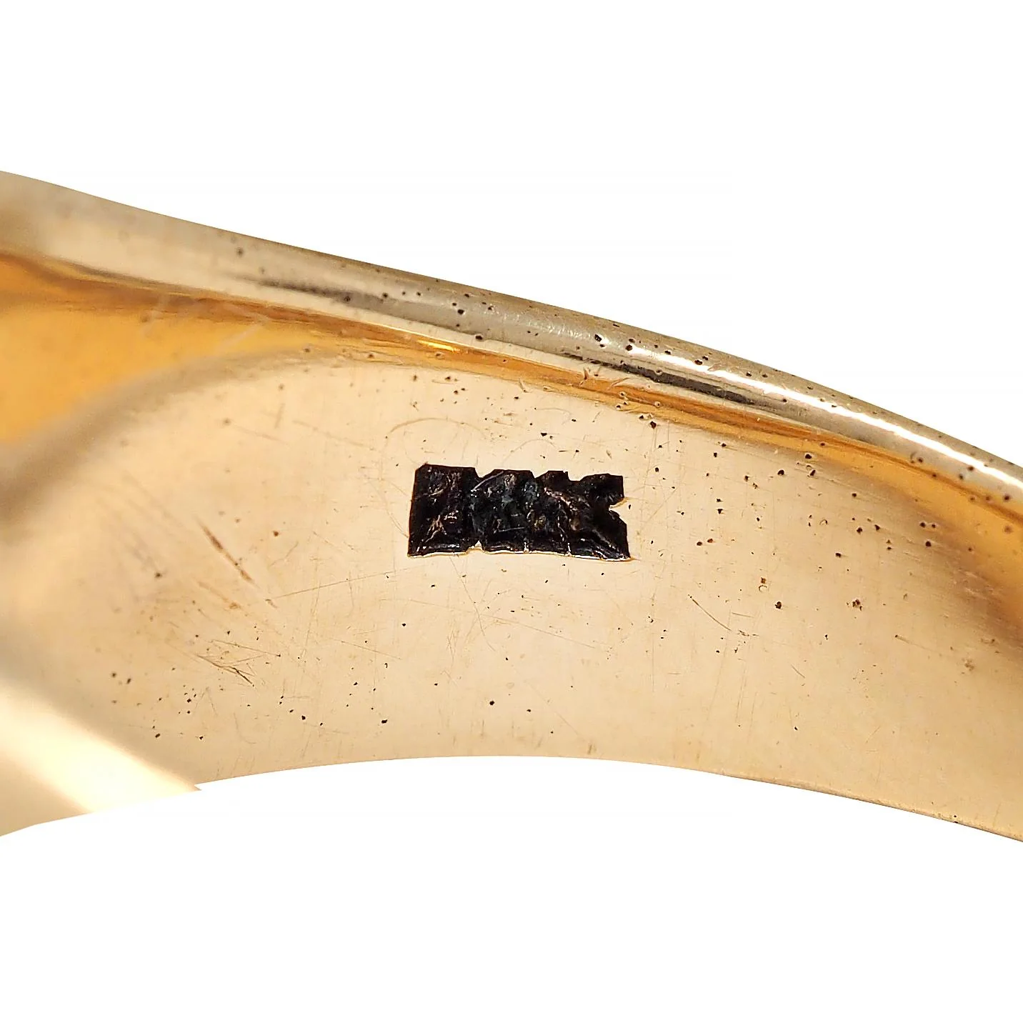 1960's Old European Cut Diamond 14 Karat Yellow Gold Vintage Unisex Signet Ring - Image 9