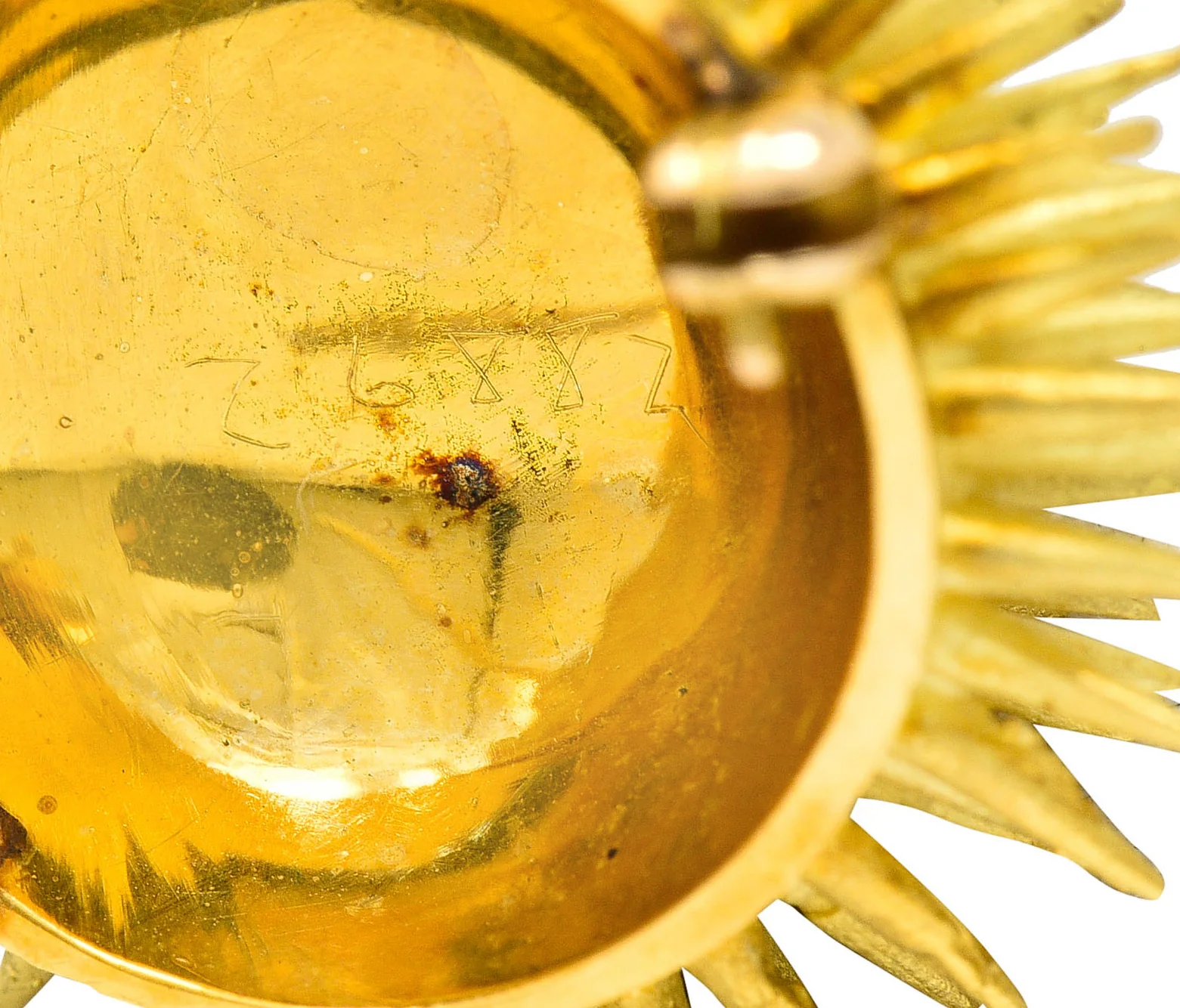 1960's Tiffany & Co. Diamond Turquoise 18 Karat Gold Sea Urchin Brooch - Image 6
