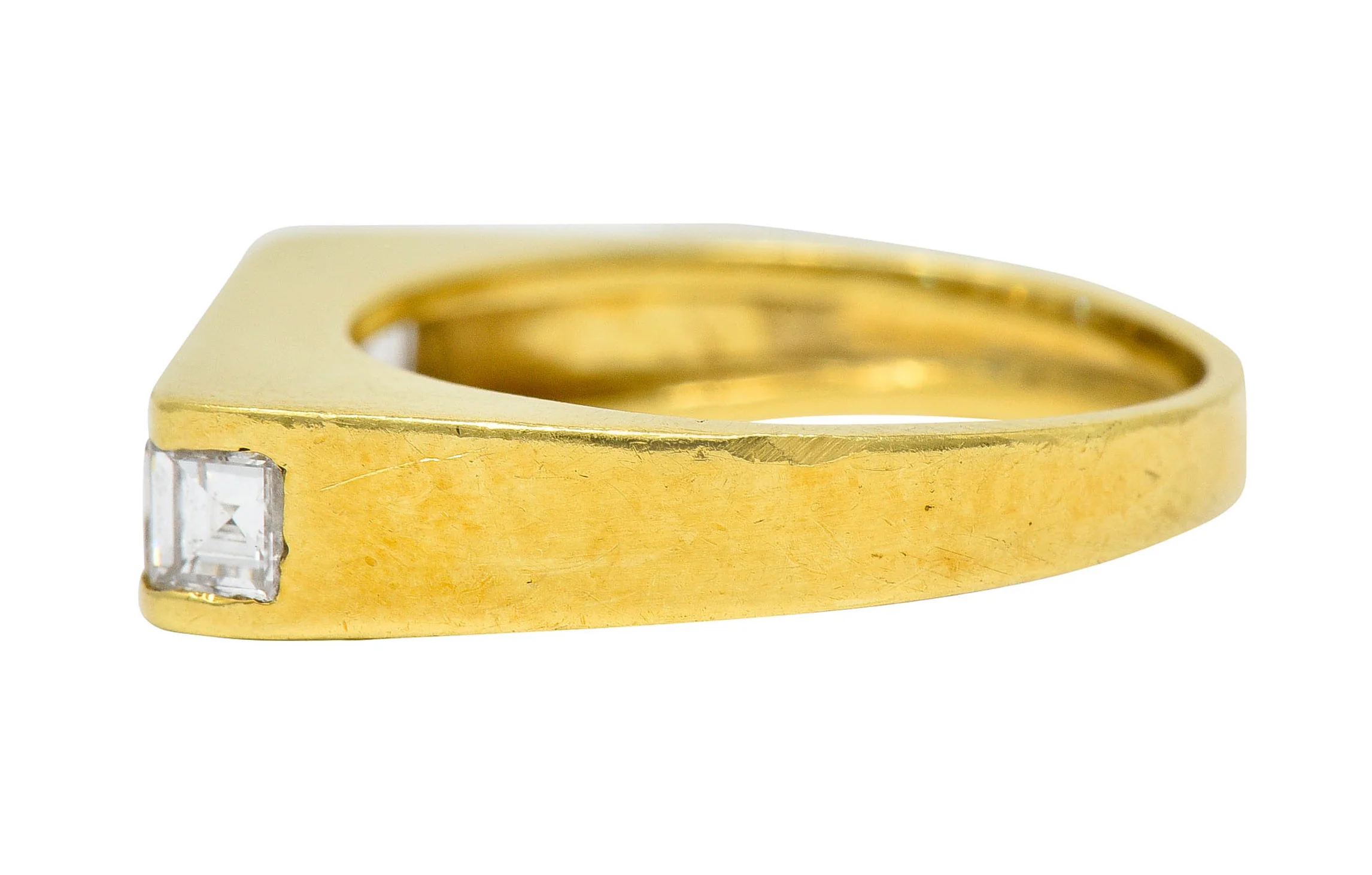 1960's Vintage 1.25 CTW 18 Karat Gold Stacking Band Ring - Image 5