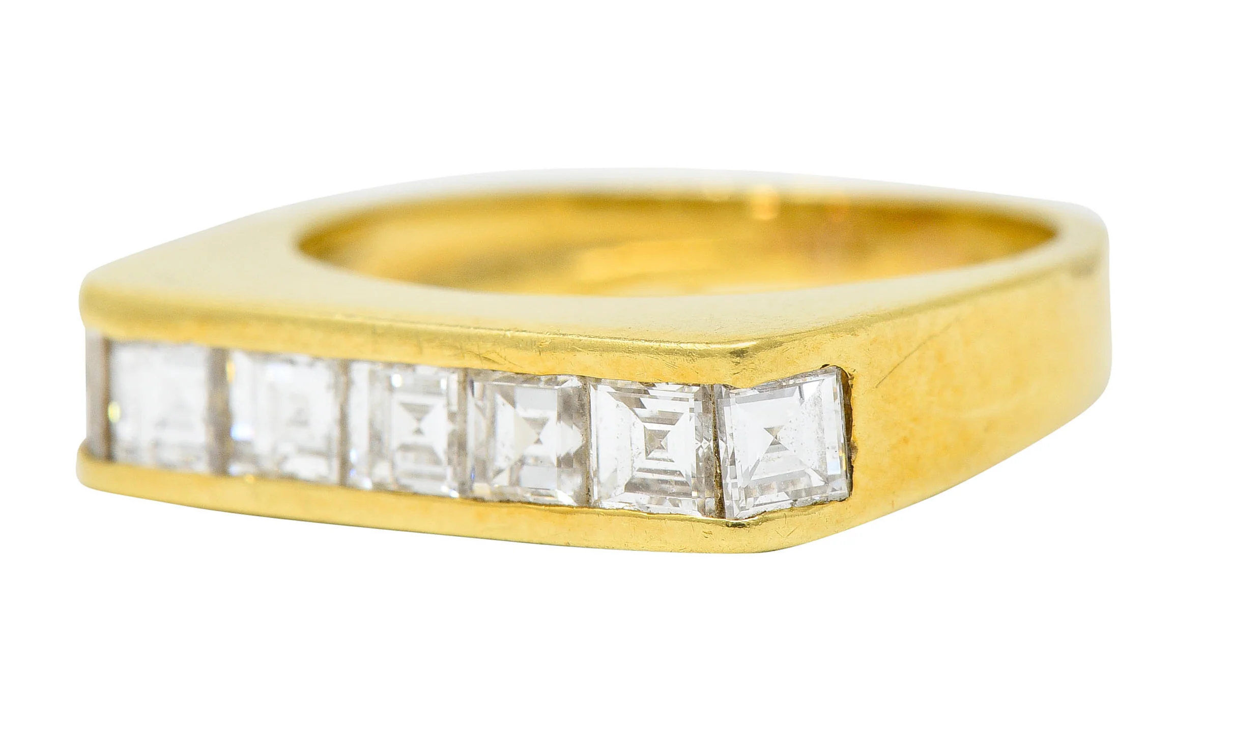 1960's Vintage 1.25 CTW 18 Karat Gold Stacking Band Ring - Image 6