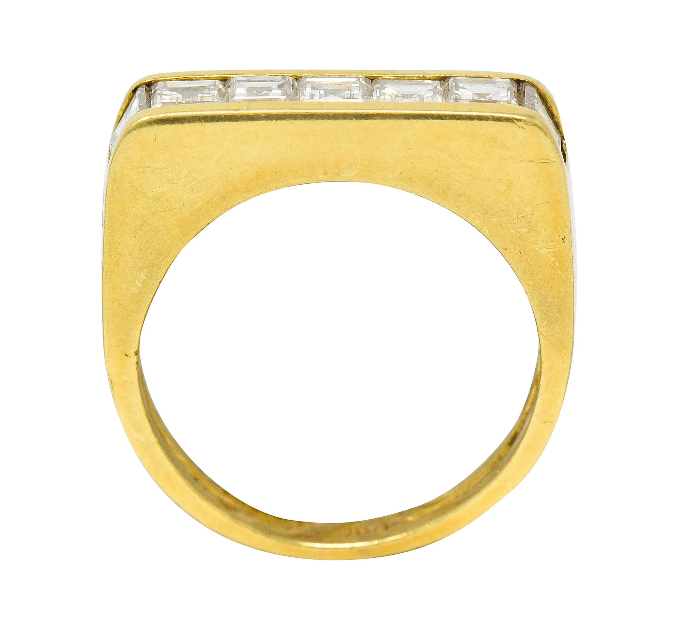 1960's Vintage 1.25 CTW 18 Karat Gold Stacking Band Ring - Image 8