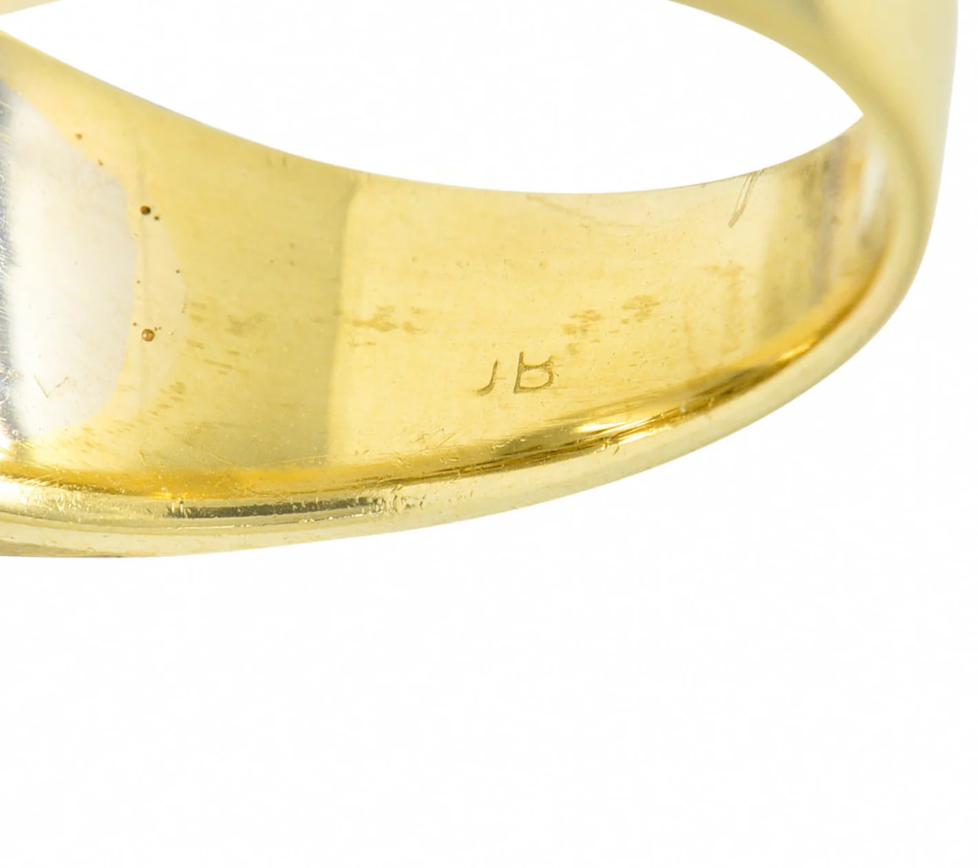 1960's Vintage 1.95 CTW Sapphire Diamond 18 Karat Gold Band Ring - Image 7