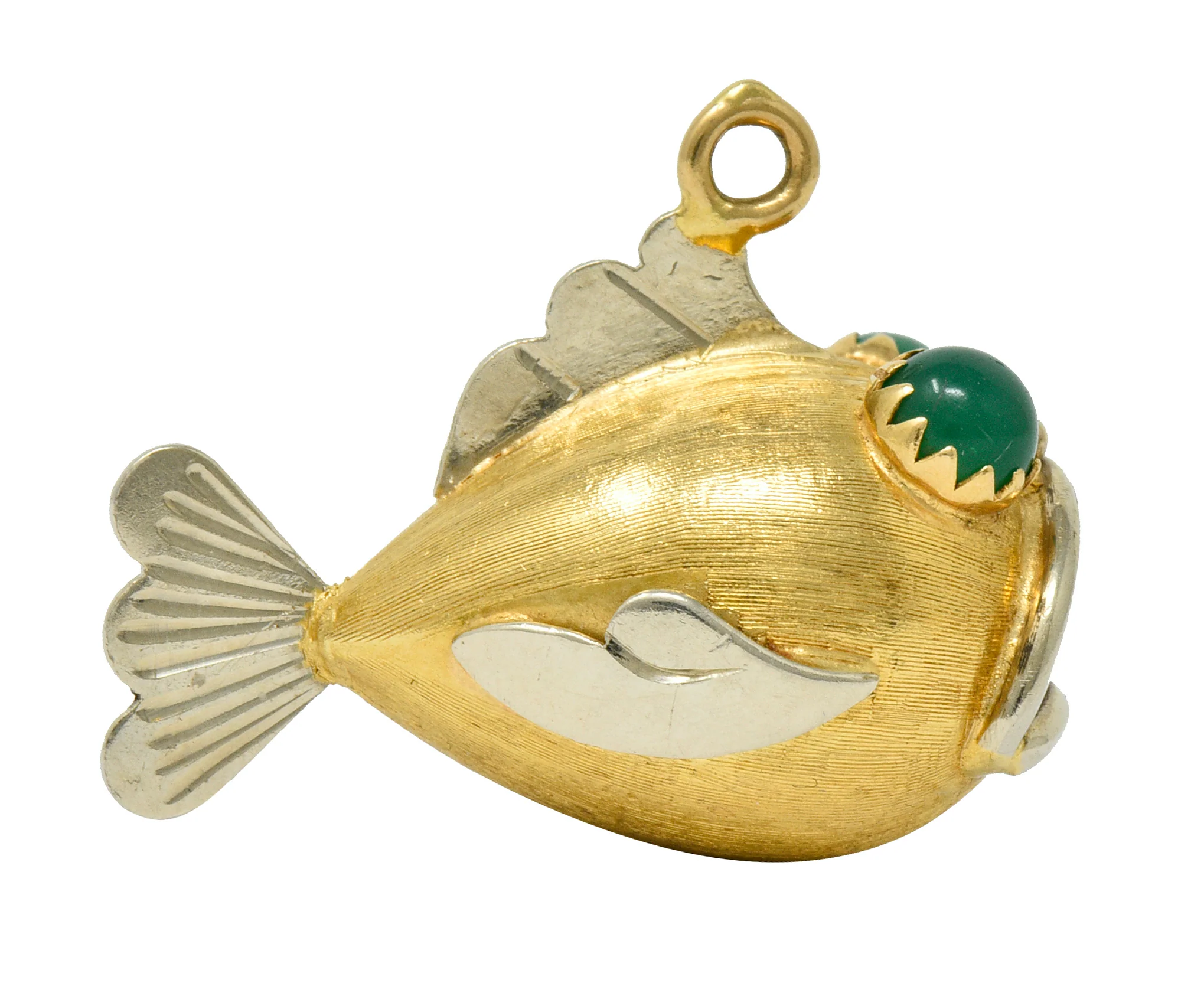 1960's Vintage 14 Karat Two-Tone Gold Fish Charm - Image 3