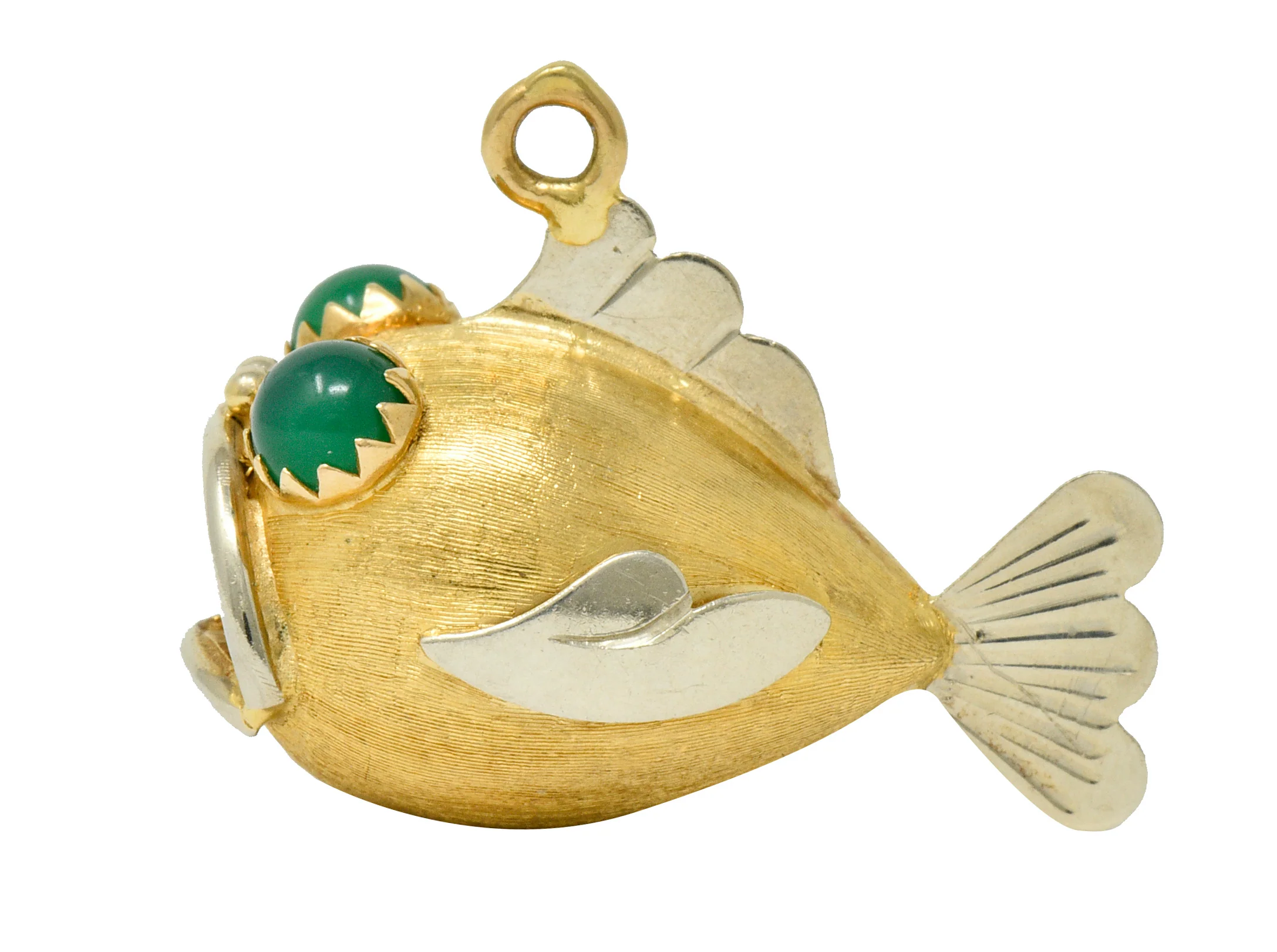 1960's Vintage 14 Karat Two-Tone Gold Fish Charm - Image 4