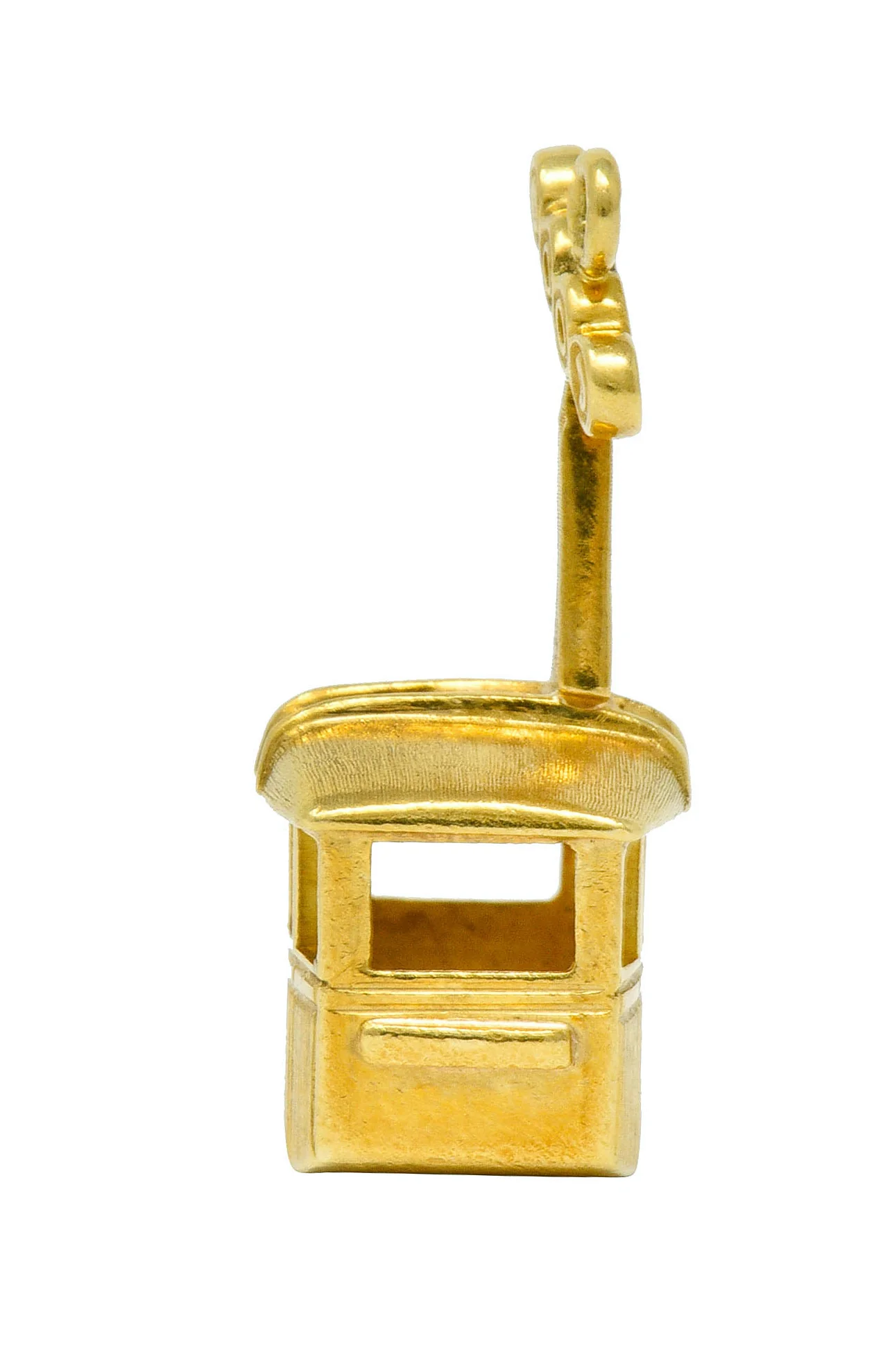 1960's Vintage 18 Karat Gold Cable Car Charm - Image 3