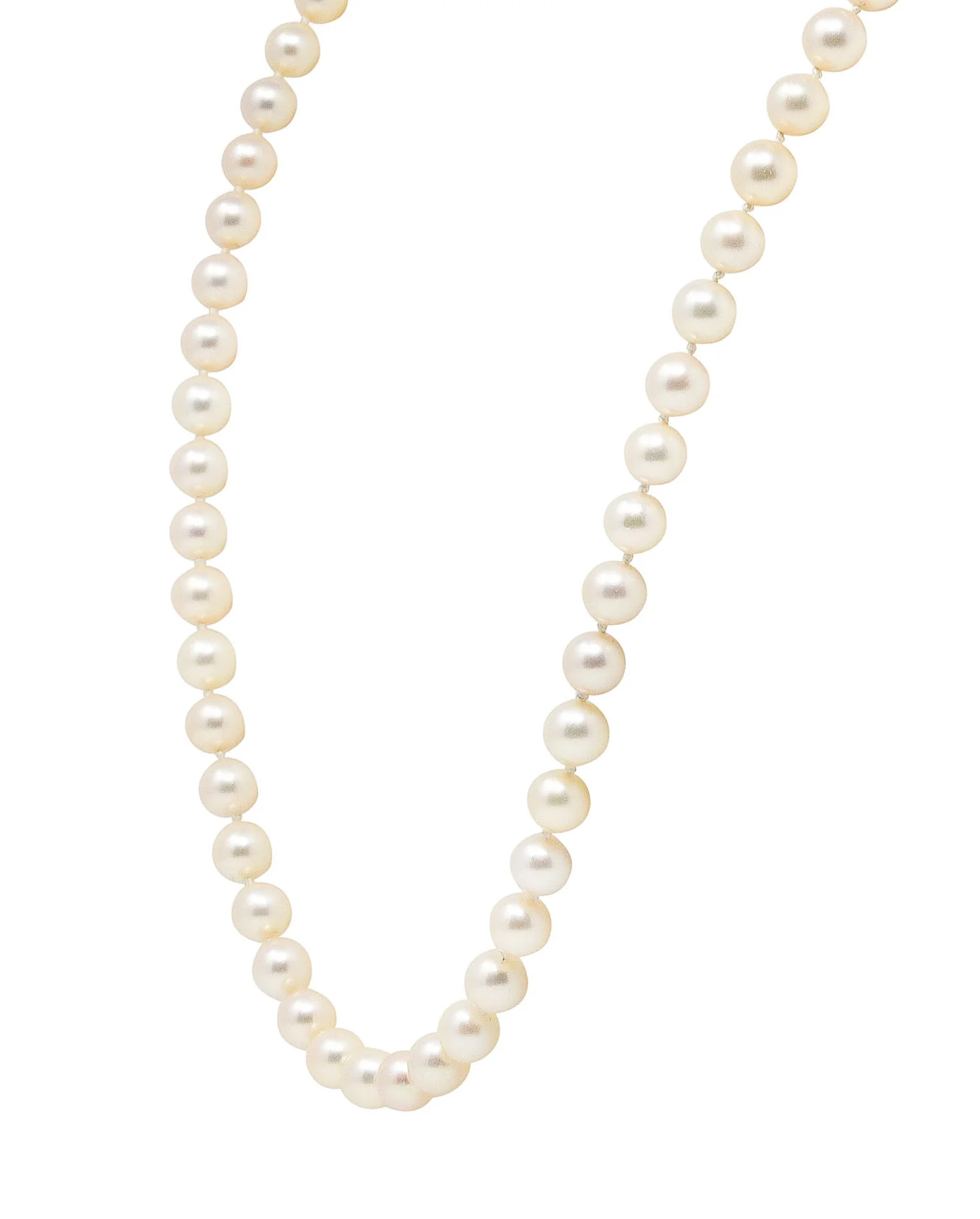 1960's Vintage Cultured Pearl Ruby 18 Karat Gold Necklace - Image 3