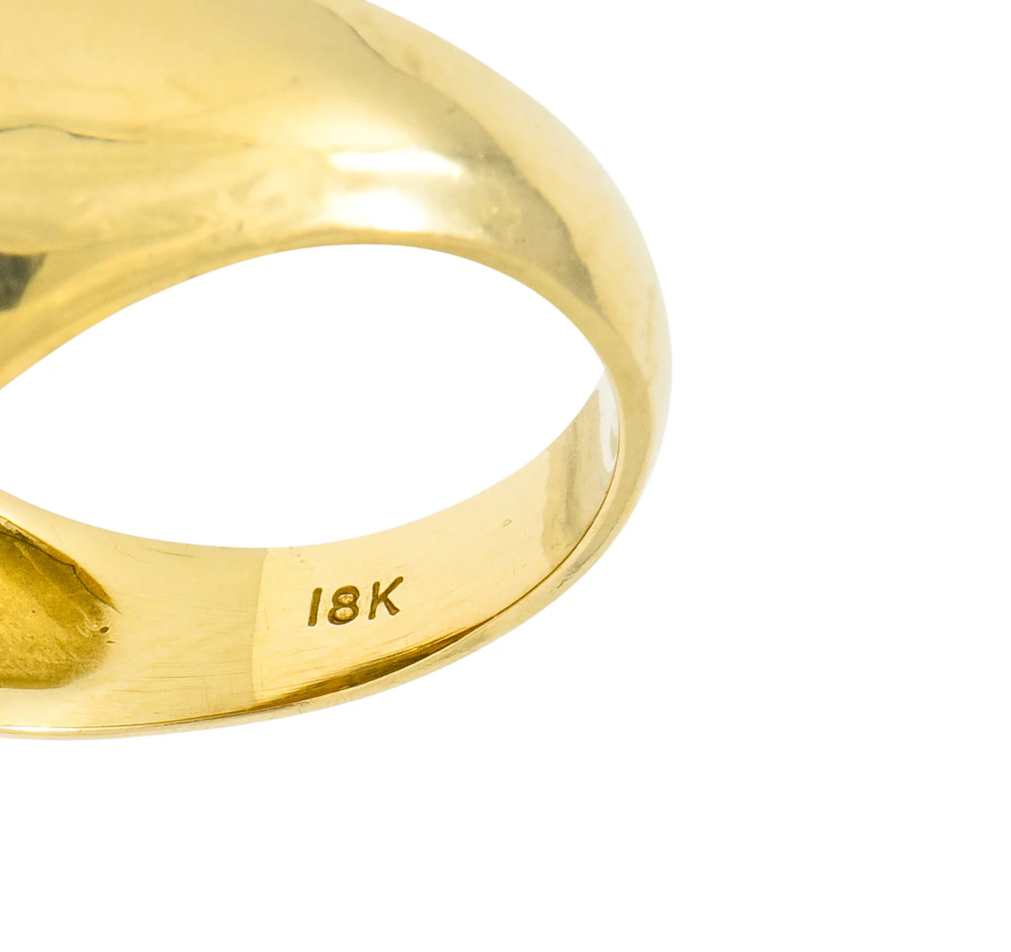 1960's Vintage Star Quartz 18 Karat Gold Belcher Set Statement Ring - Image 5
