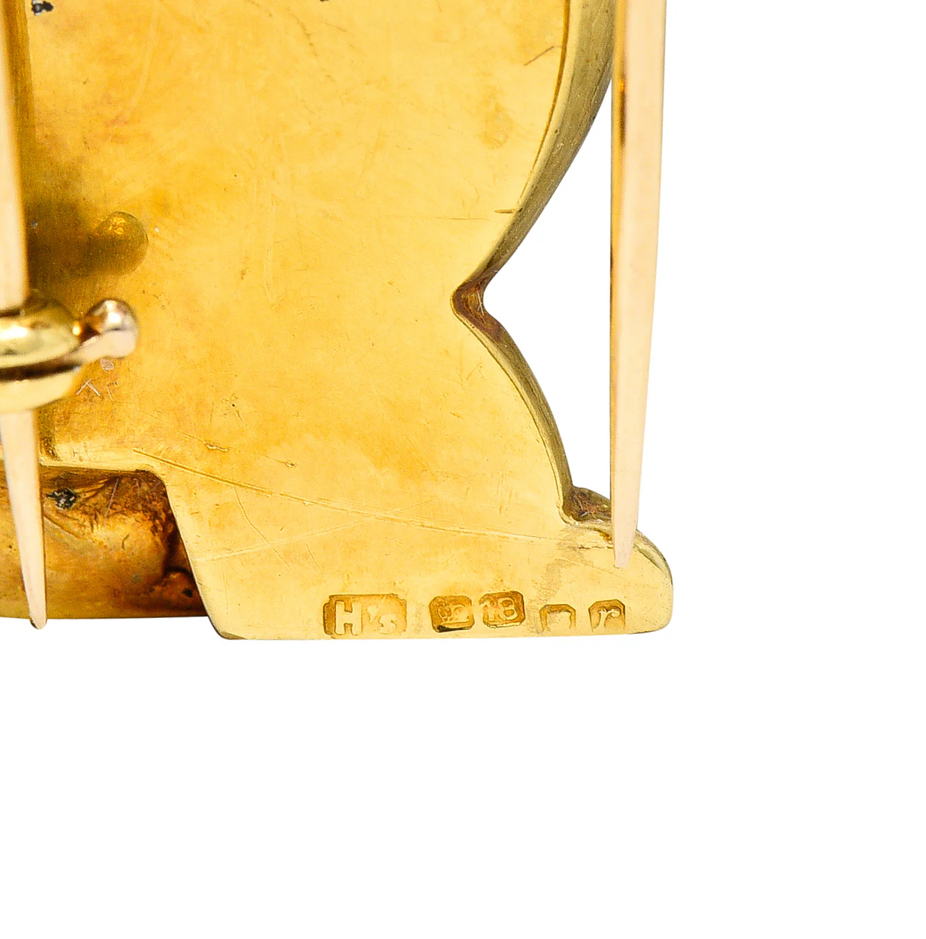 1972 Vintage Enamel 18 Karat Yellow Gold Rugby Mouse Football Brooch - Image 11