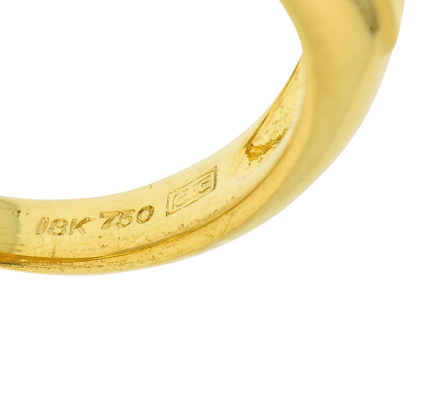 1980's 1.00 CTW Emerald Diamond 18 Karat Yellow Gold Vintage Gemstone Ring - Image 7