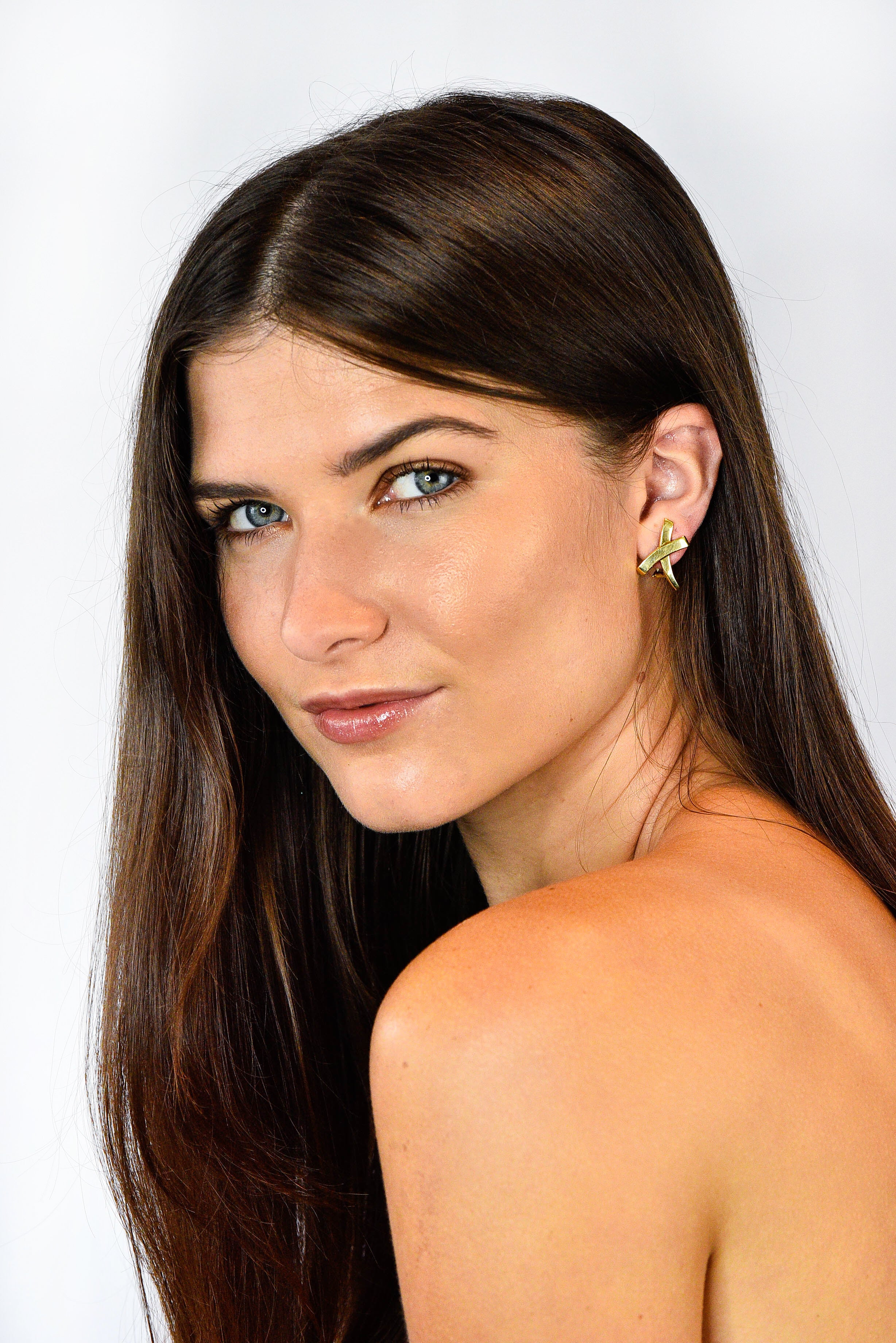 1980's Paloma Picasso Tiffany & Co. 18 Karat Gold Graffiti X Earrings - Image 10
