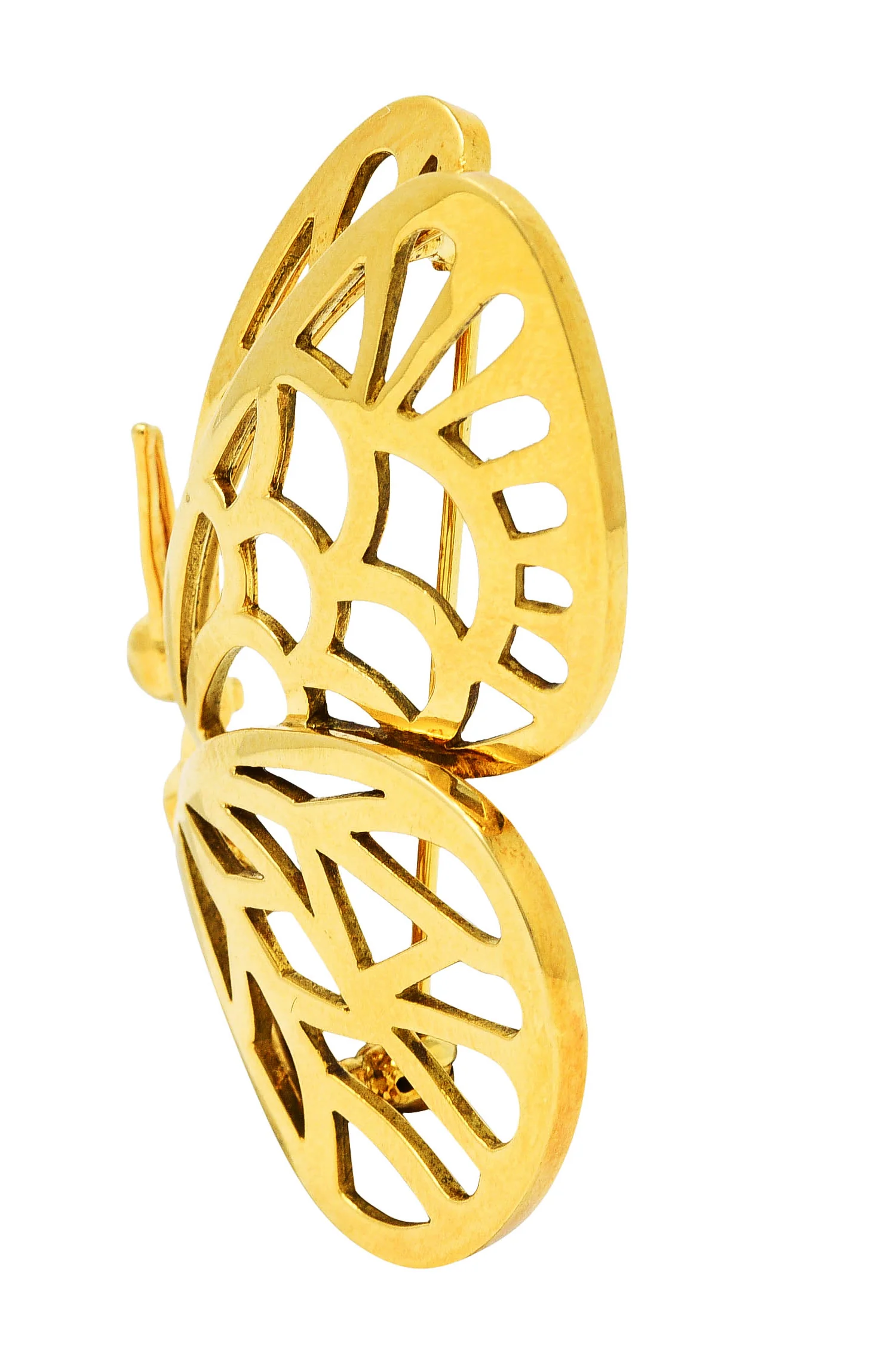 1986 Tiffany & Co. 18 Karat Yellow Gold Vintage Butterfly Brooch - Image 4