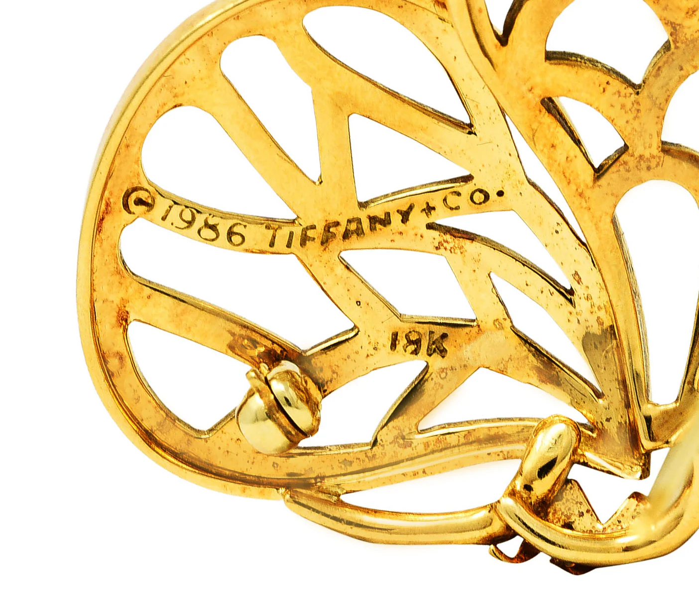 1986 Tiffany & Co. 18 Karat Yellow Gold Vintage Butterfly Brooch - Image 5