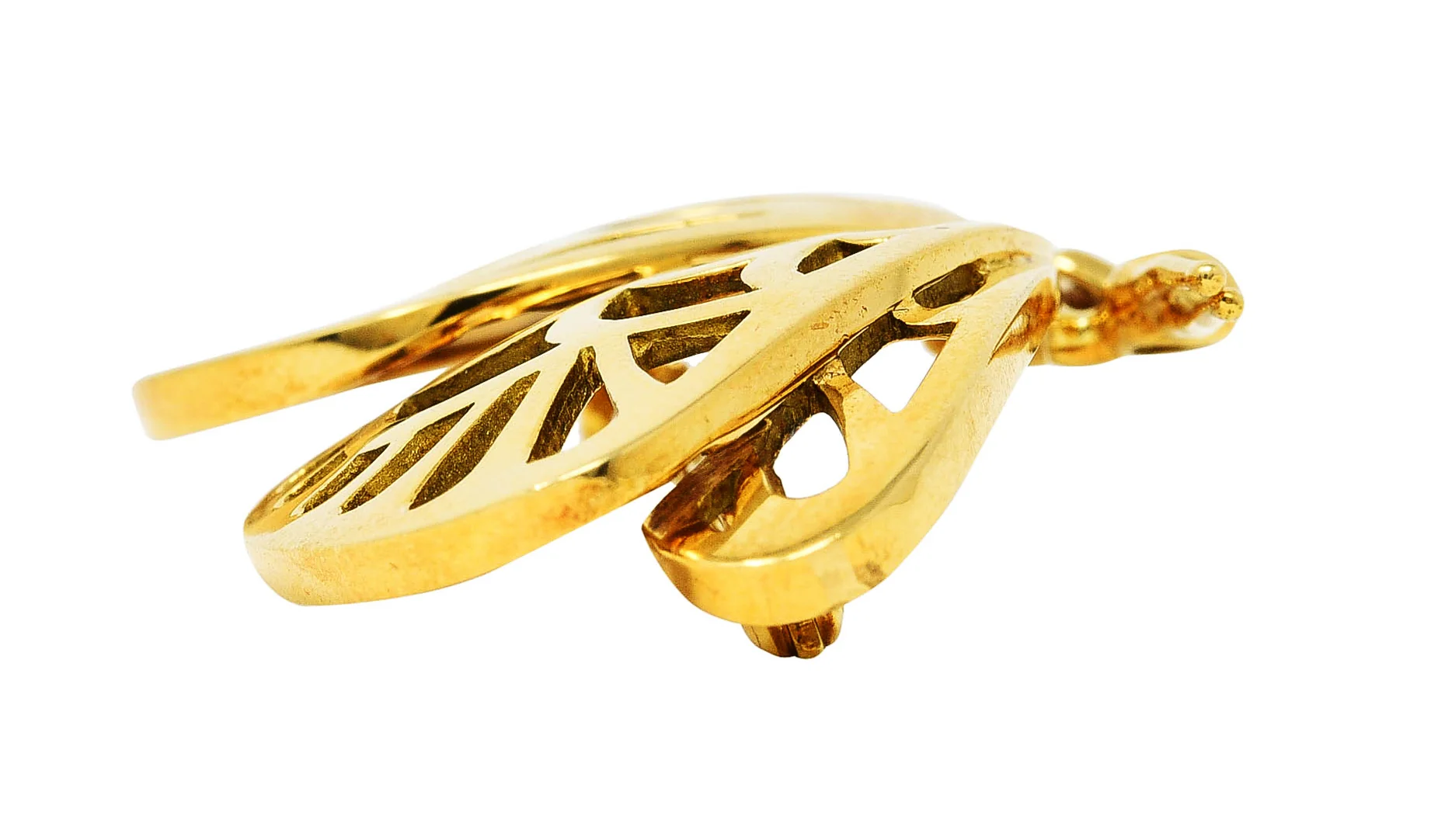 1986 Tiffany & Co. 18 Karat Yellow Gold Vintage Butterfly Brooch - Image 6