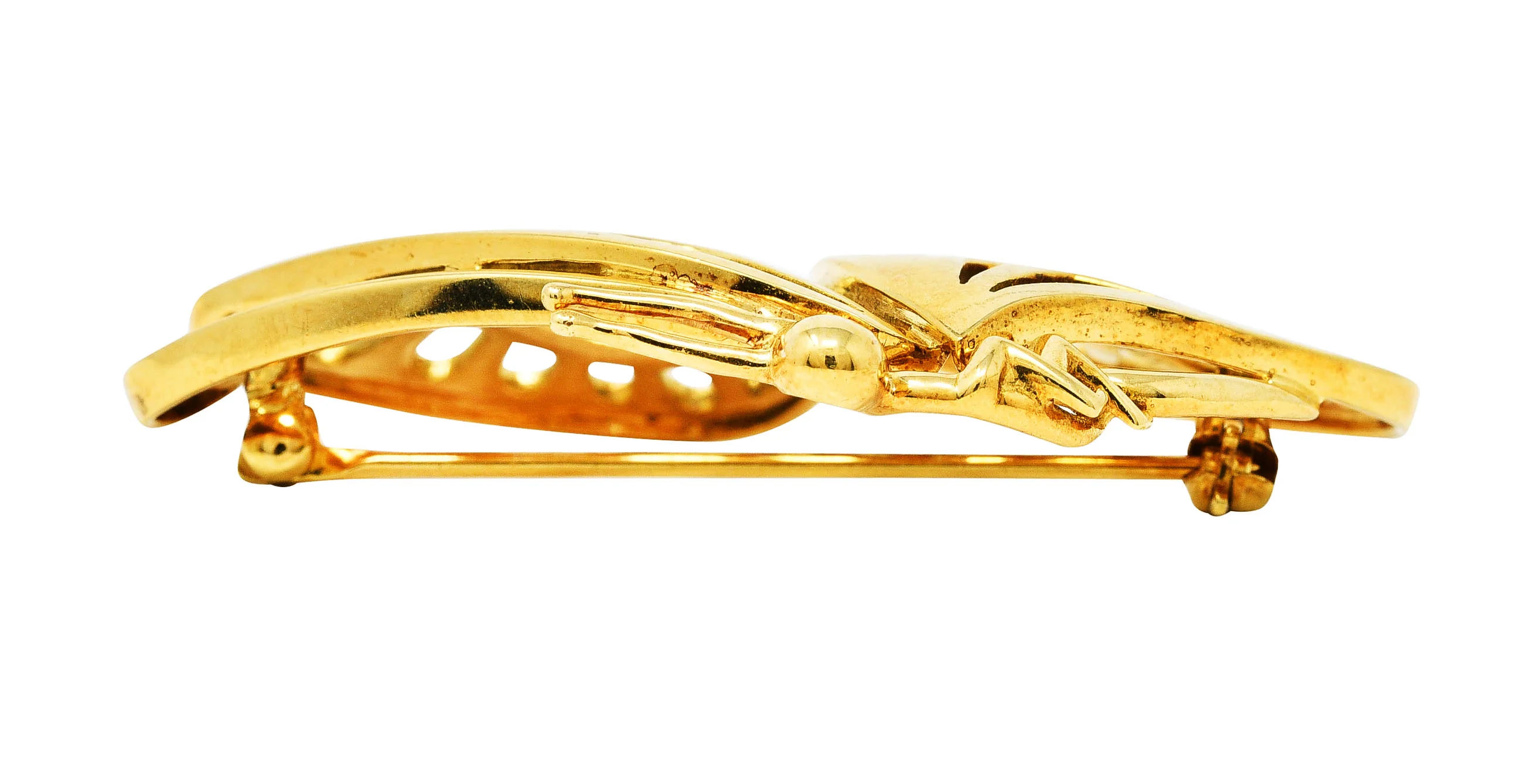 1986 Tiffany & Co. 18 Karat Yellow Gold Vintage Butterfly Brooch - Image 9