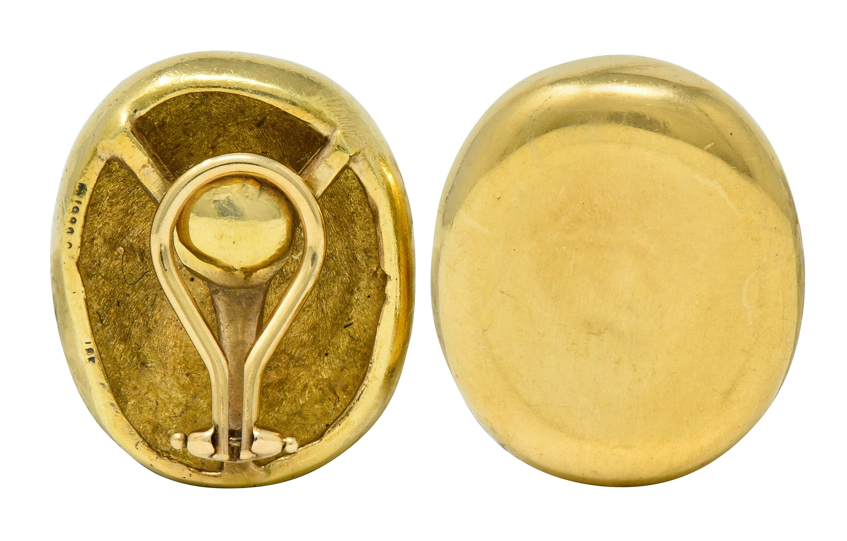 1989 Angela Cummings Vintage 18 Karat Gold Ear-Clip Earrings - Image 10