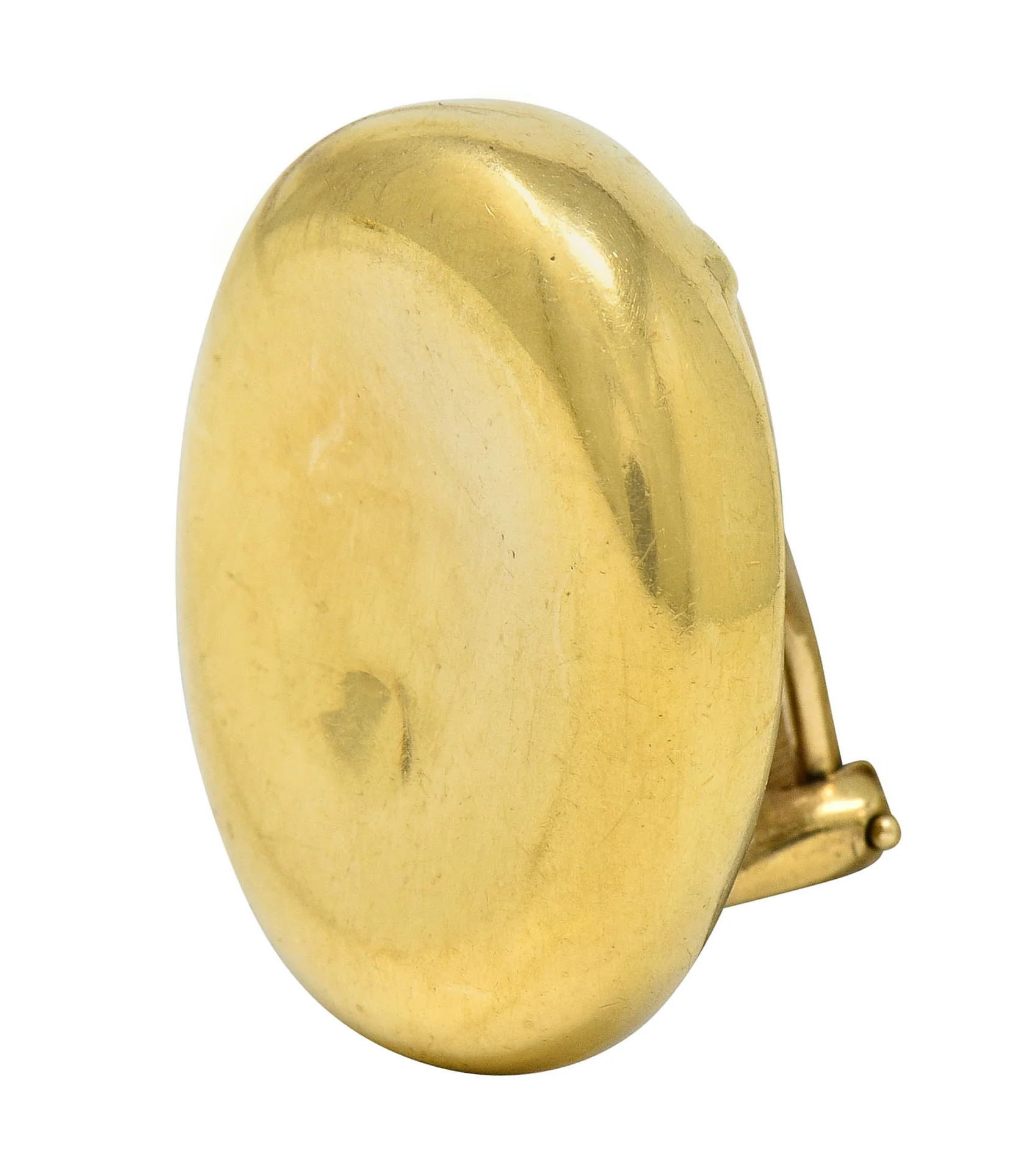 1989 Angela Cummings Vintage 18 Karat Gold Ear-Clip Earrings - Image 3