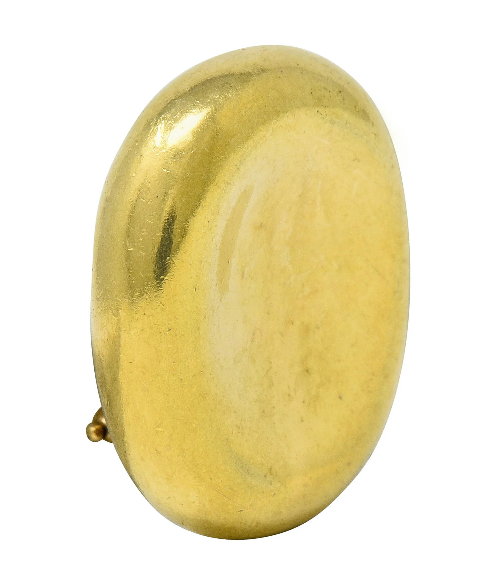 1989 Angela Cummings Vintage 18 Karat Gold Ear-Clip Earrings - Image 4