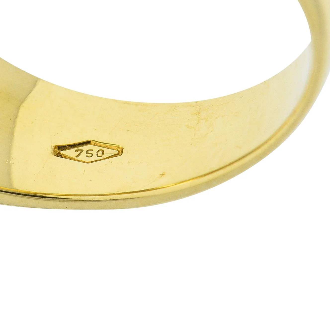 1990's 3.86 CTW Sapphire Diamond 18 Karat Two-Tone Gold Channel Band Ring - Image 8