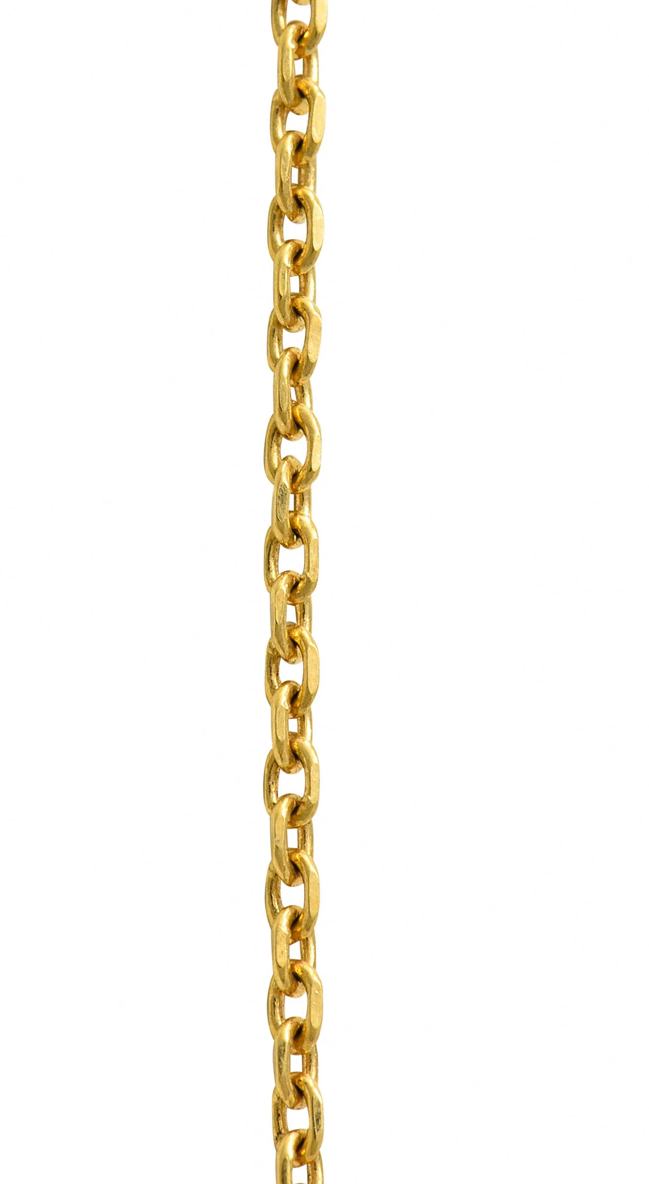 1990's Cartier Sapphire Cabochon 18 Karat Gold Vintage Chevron Necklace - Image 8