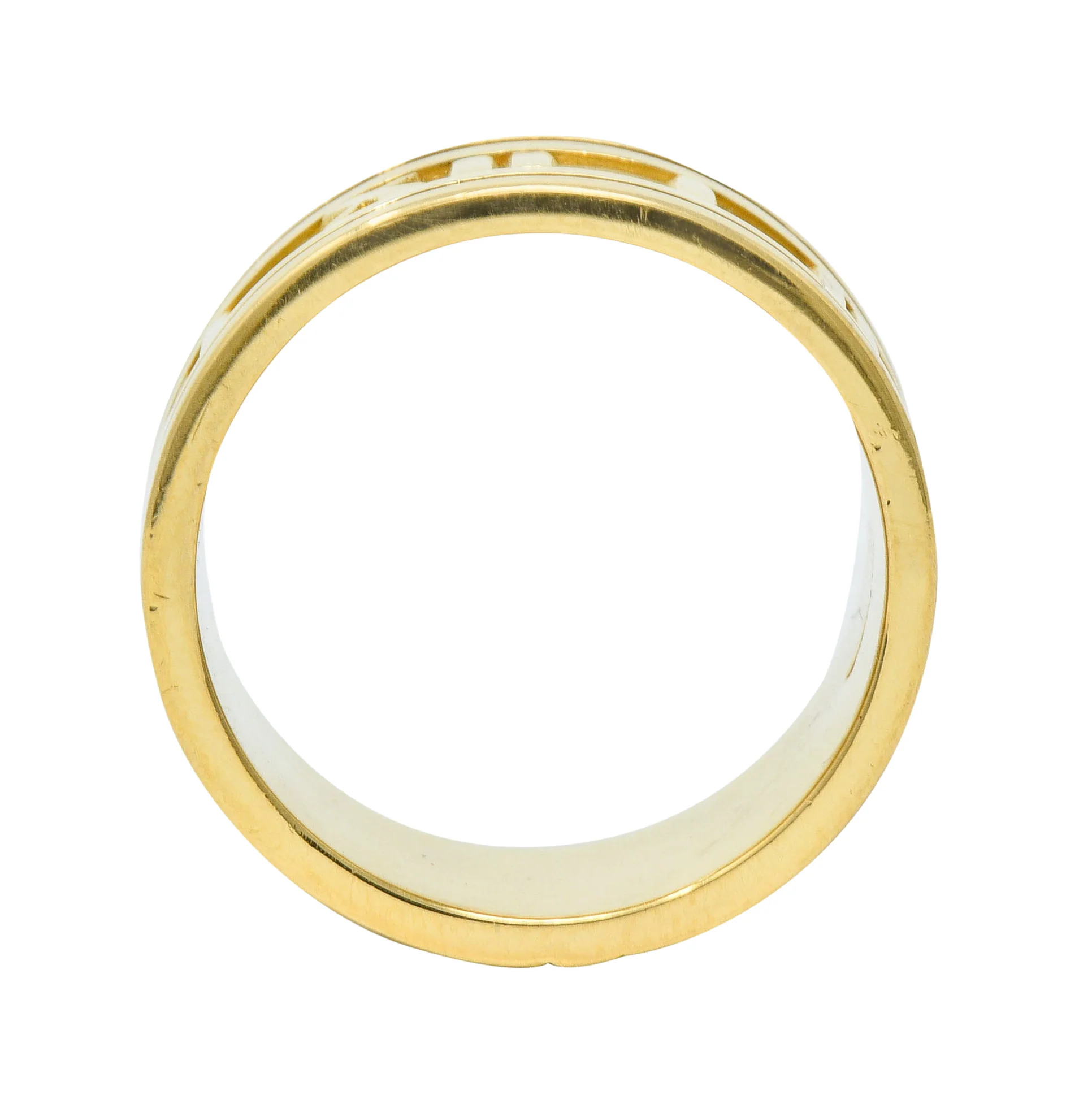 1995 Tiffany & Co. 18 Karat Gold Unisex 12MM Atlas Band Ring - Image 6