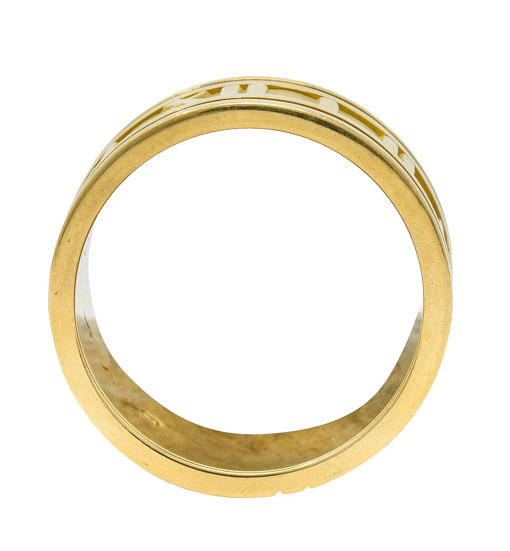 1995 Tiffany & Co. 18 Karat Gold Unisex 12MM Atlas Band Ring - Image 7