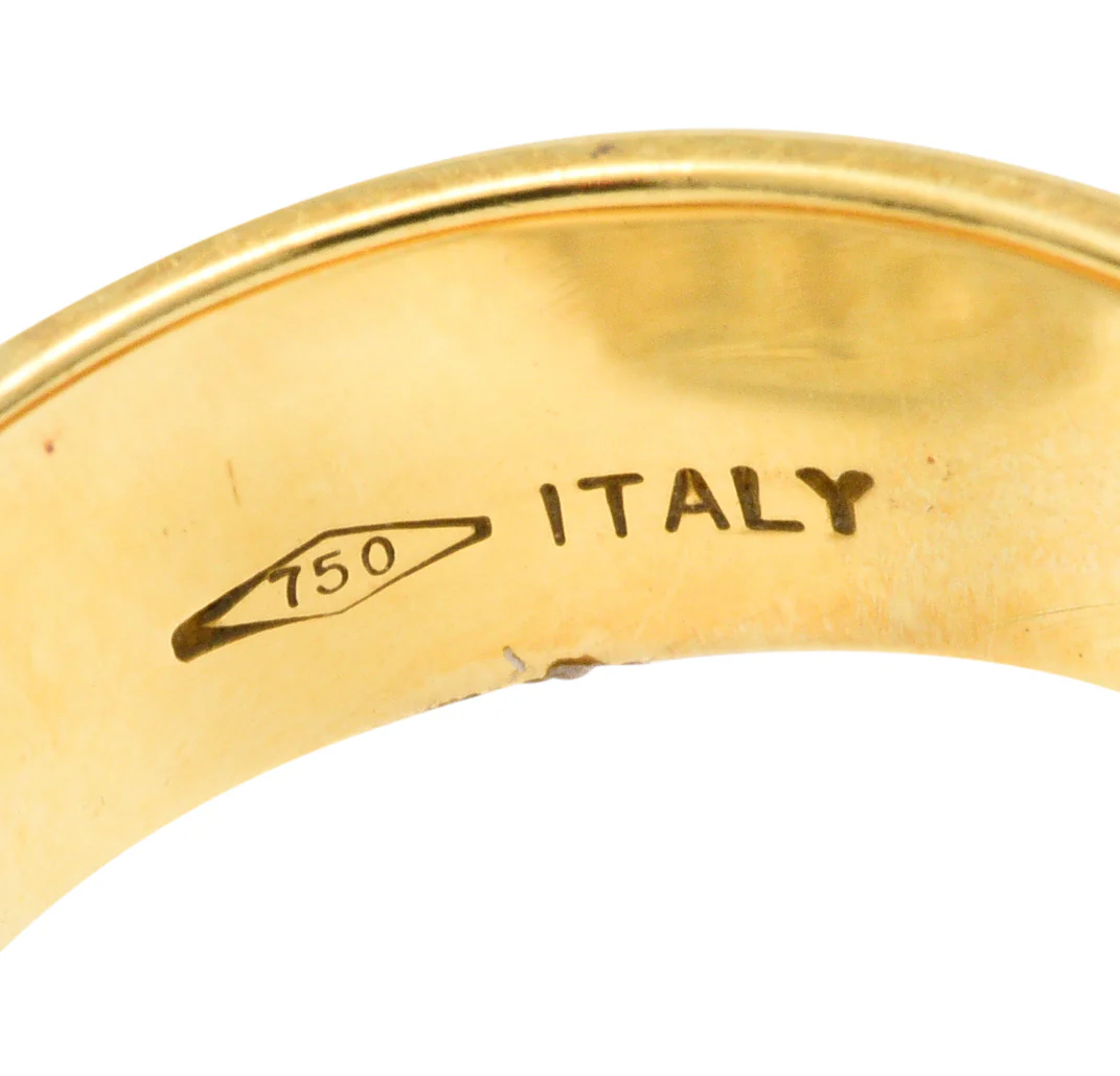 1995 Tiffany & Co. 18 Karat Gold Unisex 7 MM Atlas Band Ring - Image 6