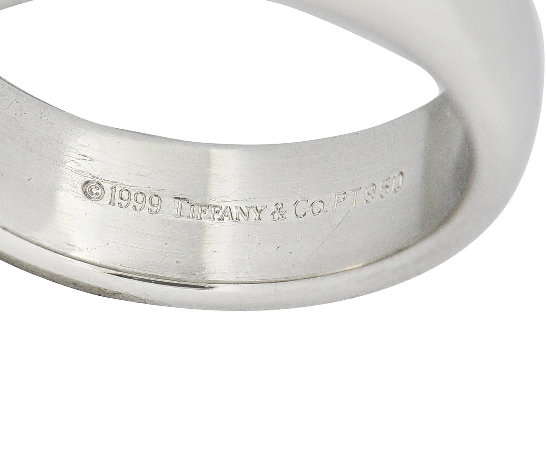 1999 Tiffany & Co. Platinum 6.0 MM Unisex Wedding Band Ring - Image 5