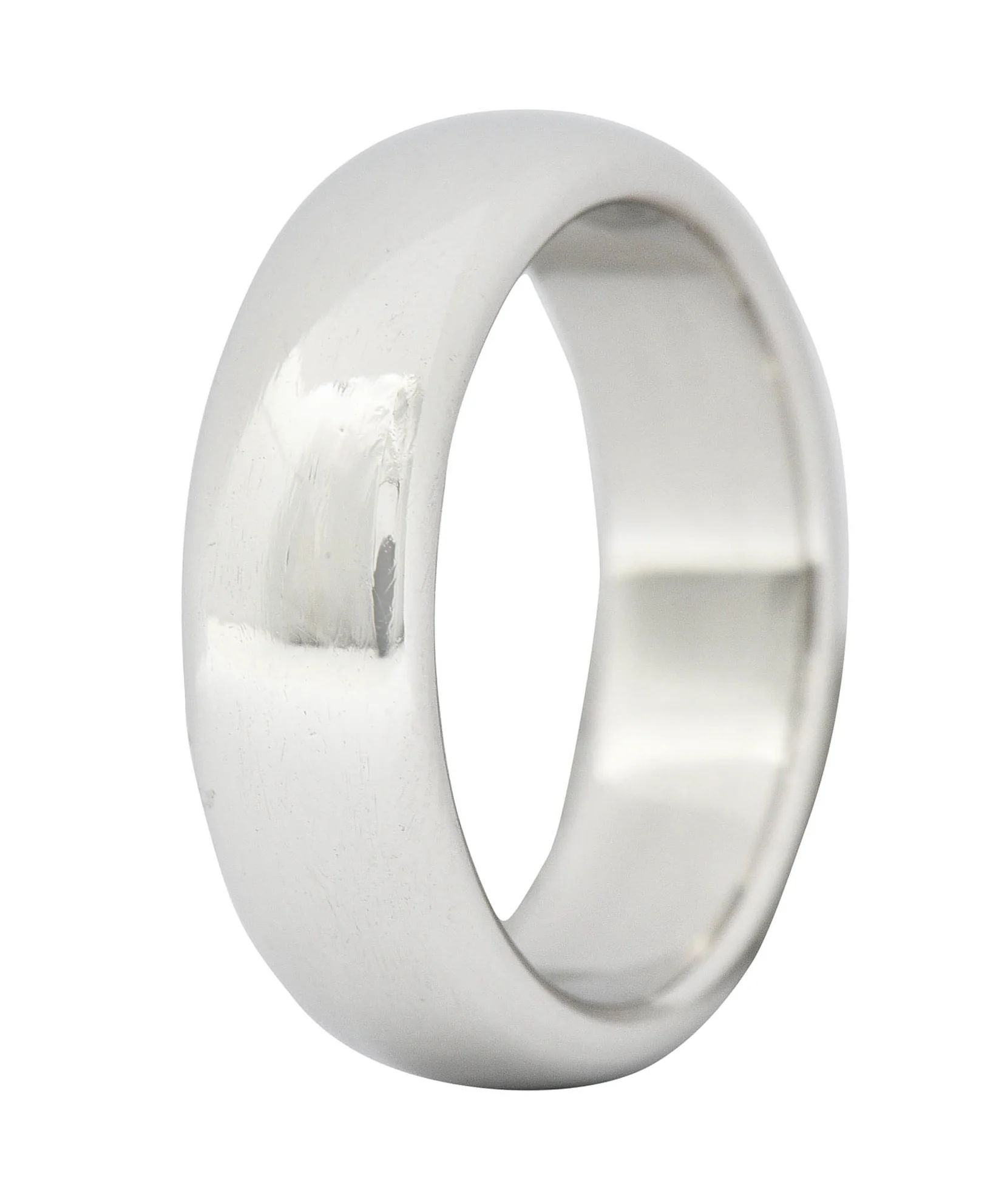 1999 Tiffany & Co. Platinum 6.0 MM Unisex Wedding Band Ring - Image 7