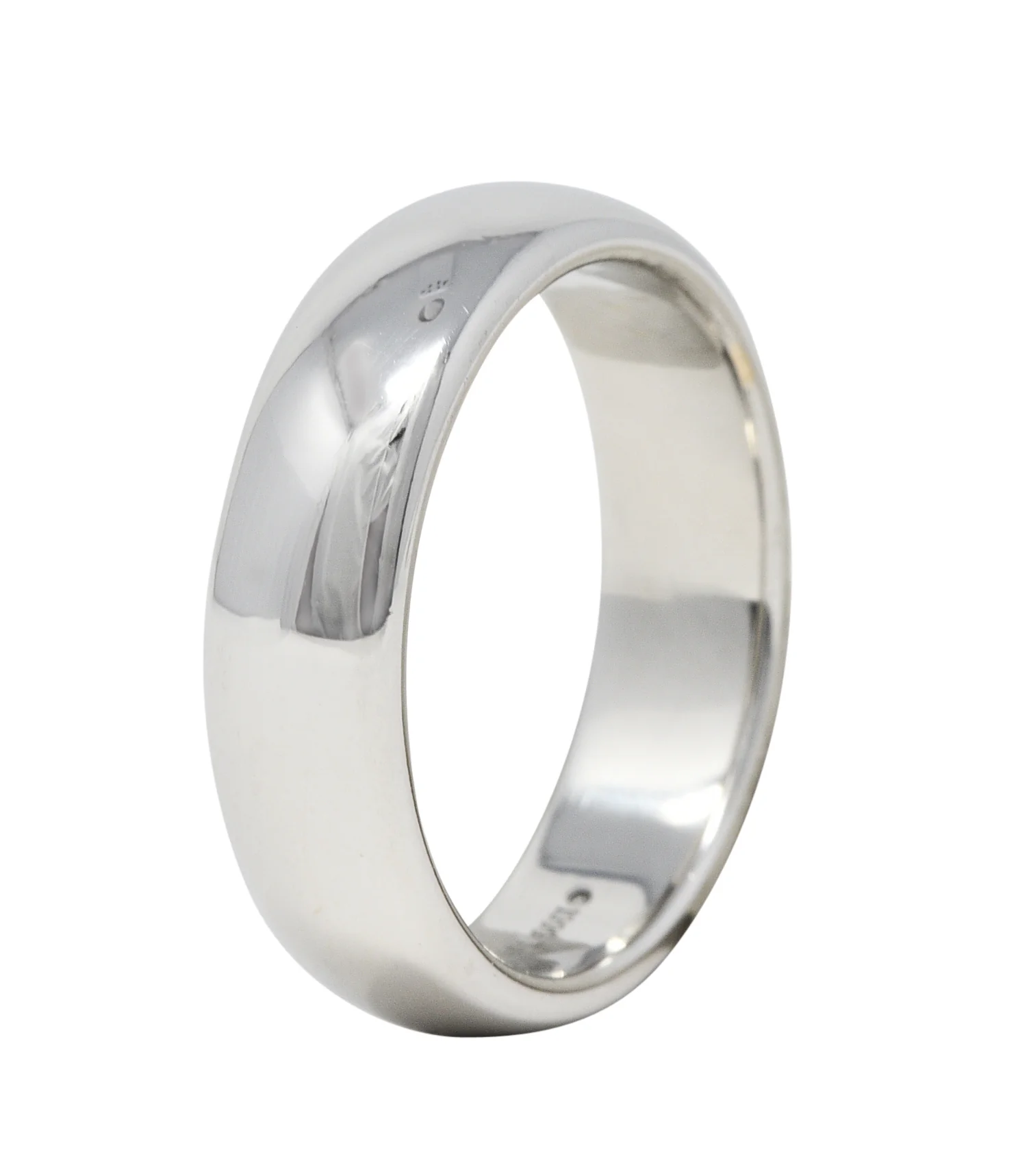 1999 Tiffany & Co. Platinum 6 MM Men's Wedding Band Ring - Image 7