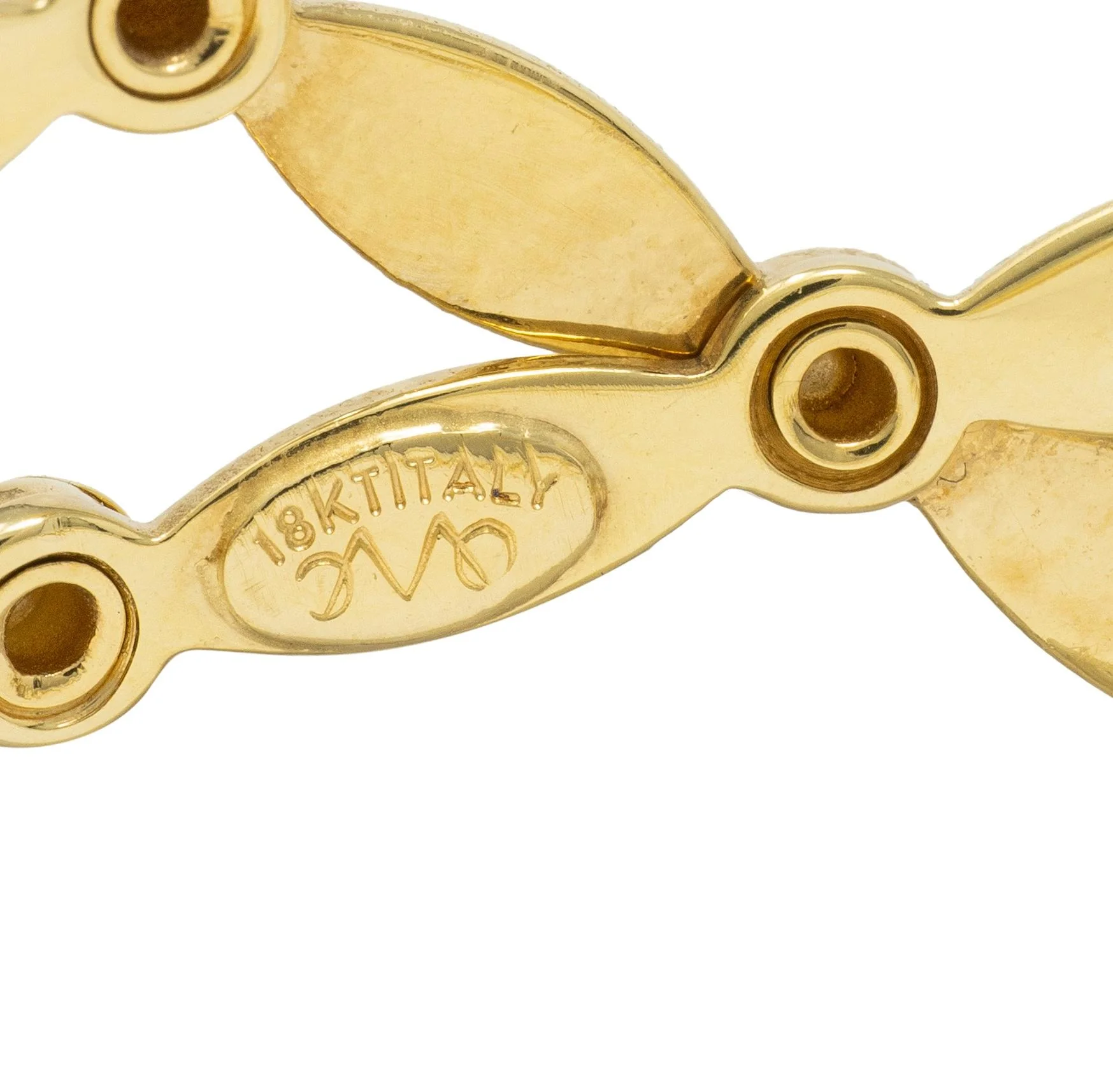 2000's 18 Karat Two-Tone Yellow Gold Expanding Universal Bracelet Ring - Image 10