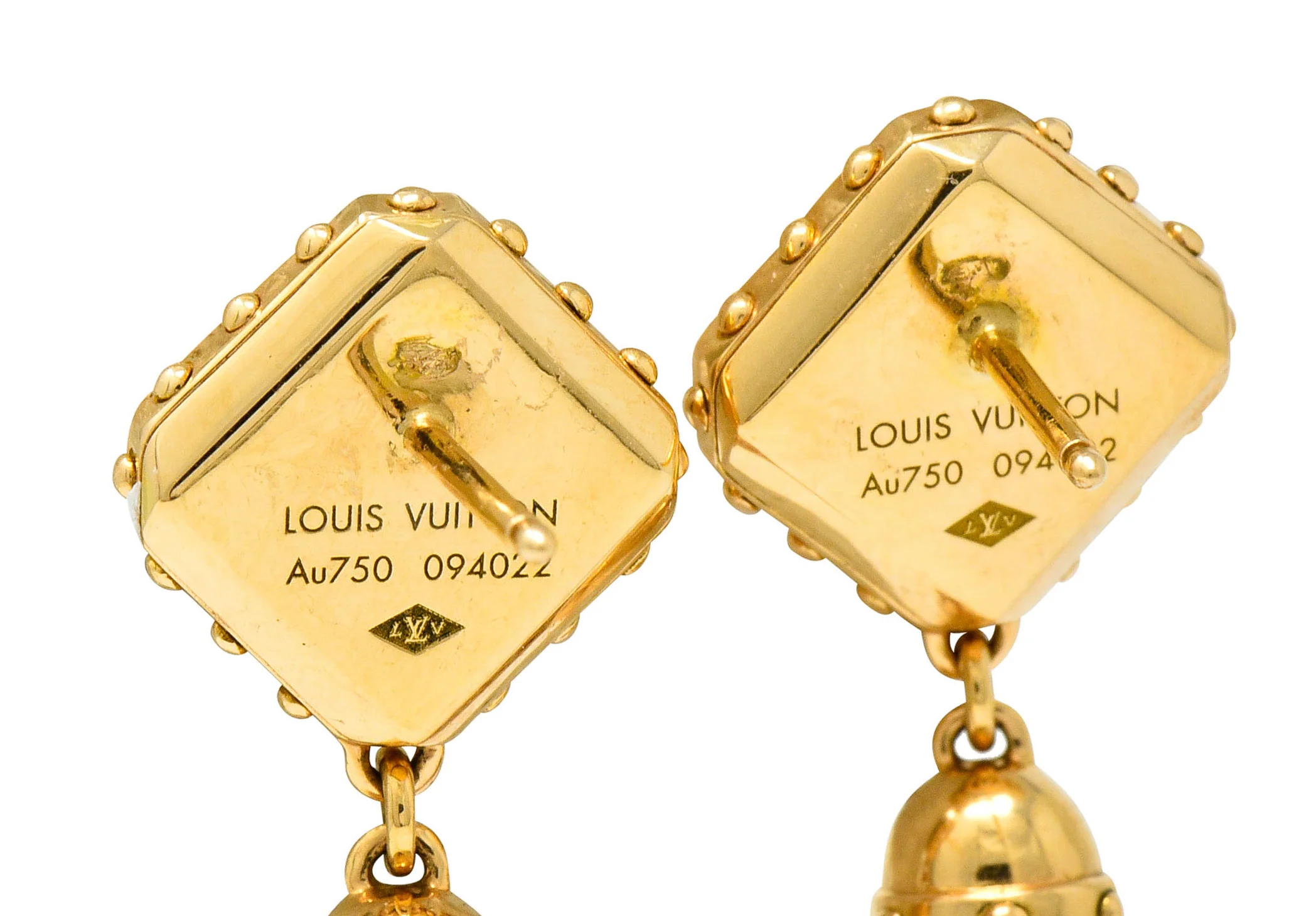 2014 Louis Vuitton Amethyst 18 Karat Gold Emprise Tassel Earrings - Image 5