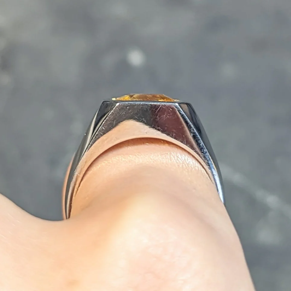 4.02 CTW No Heat Fancy Orangy Yellow Sri Lanka Ceylon Sapphire Unisex Ring GIA - Image 13