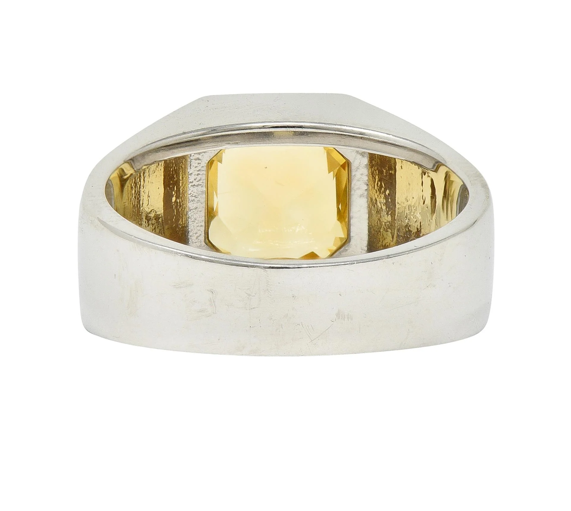 4.02 CTW No Heat Fancy Orangy Yellow Sri Lanka Ceylon Sapphire Unisex Ring GIA - Image 5