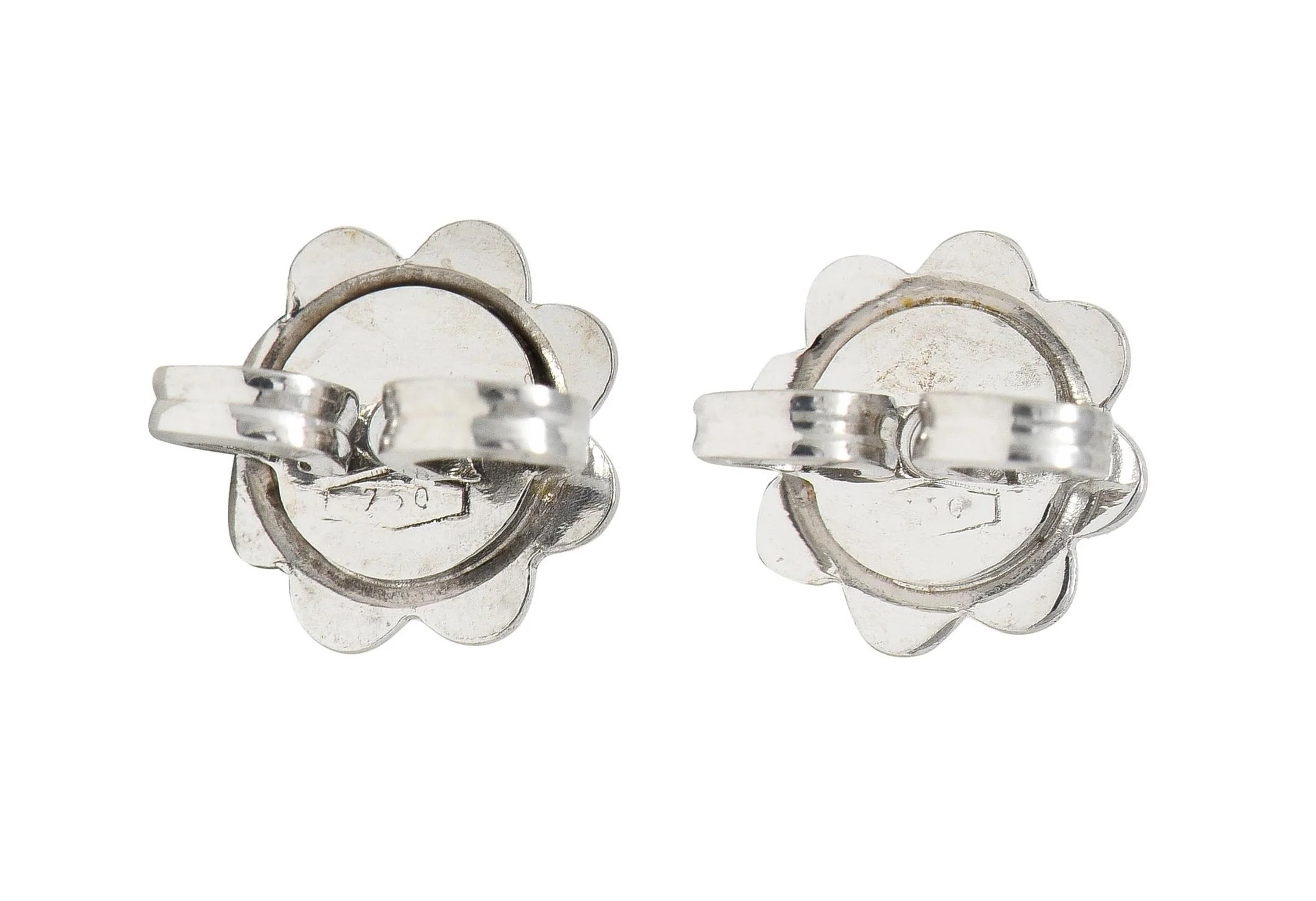 Aaron Basha Diamond Orange Enamel 18 Karat Two-Tone Gold Ladybug Drop Earrings - Image 6