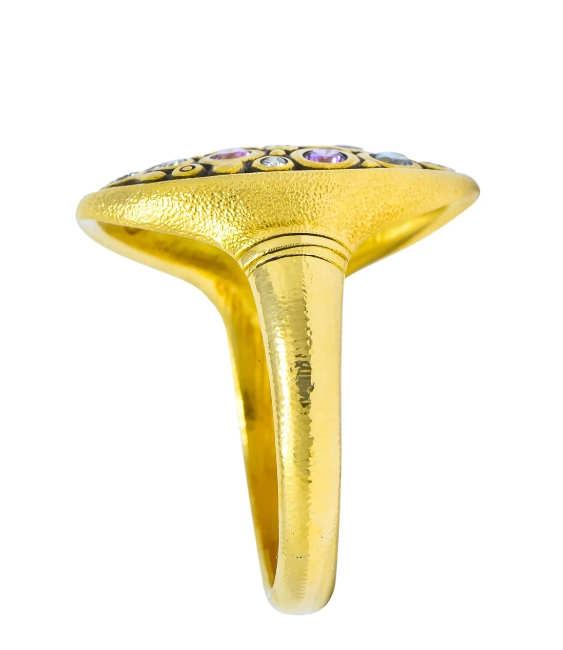 Alex Sepkus 1.80 CTW Diamond Multi-Sapphire 18 Karat Gold Constellation Ring - Image 3