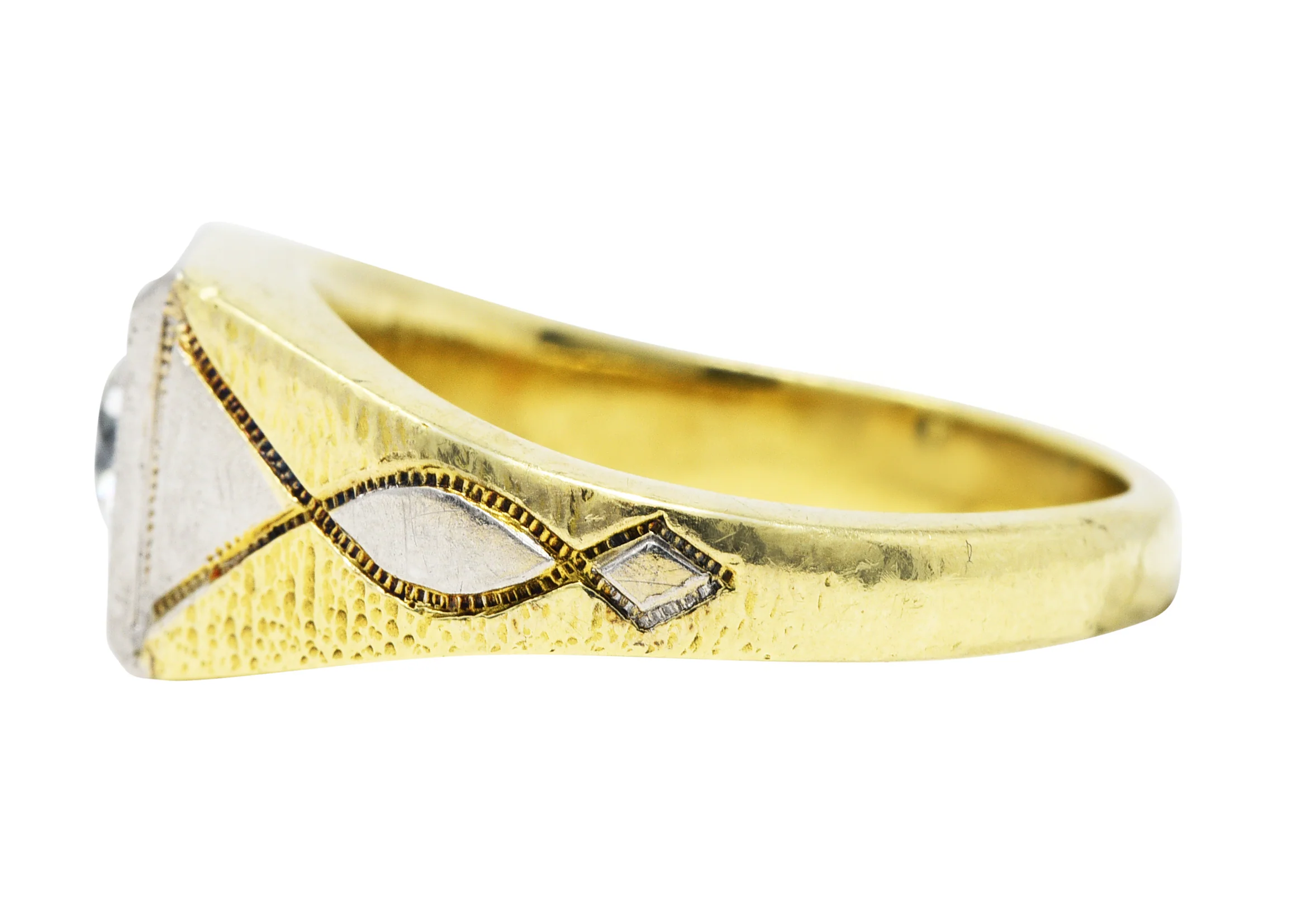 Allsopp-Steller 0.92 CTW Diamond 14 Karat Two-Tone Unisex Ring - Image 5
