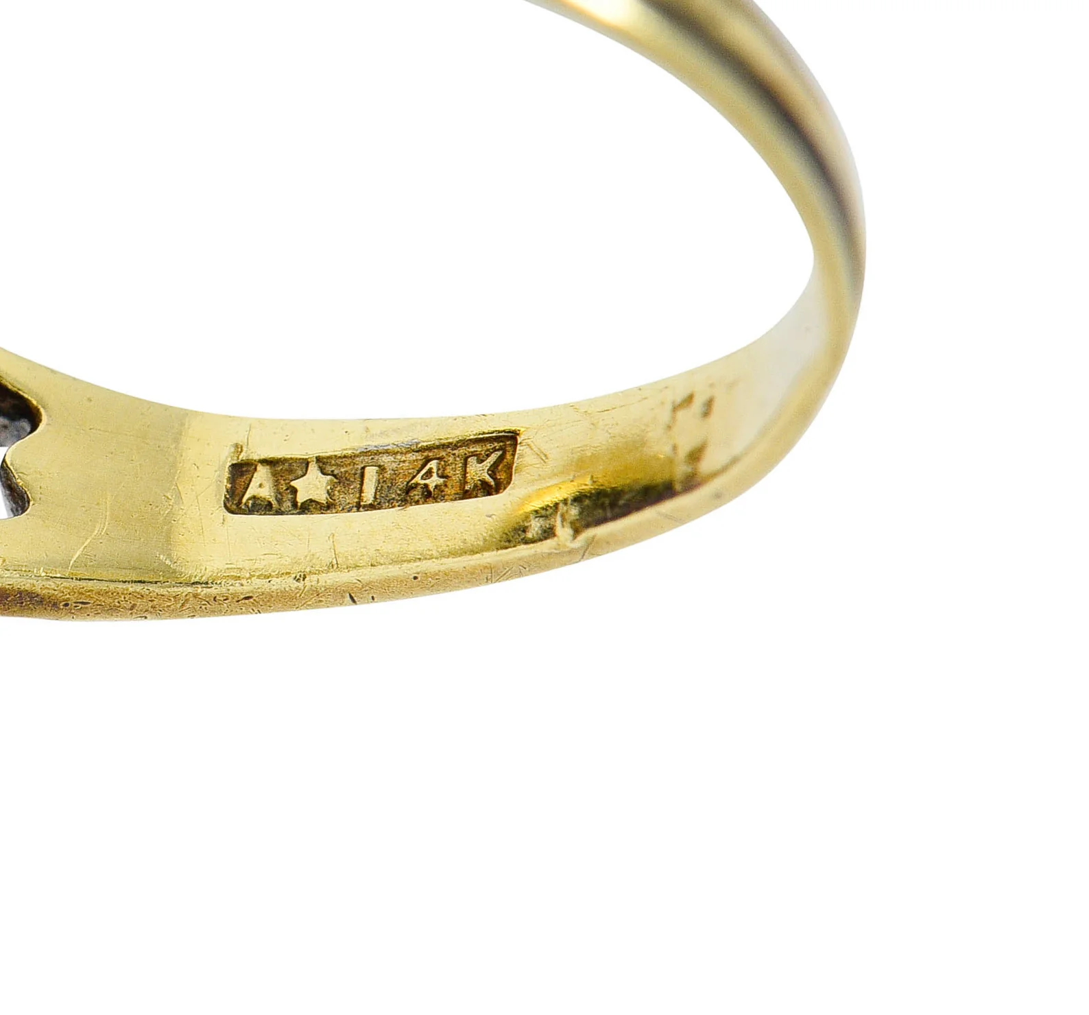 Allsopp-Steller Amethyst 14 Karat Two-Tone Gold Scrolled Foliate Ring - Image 8