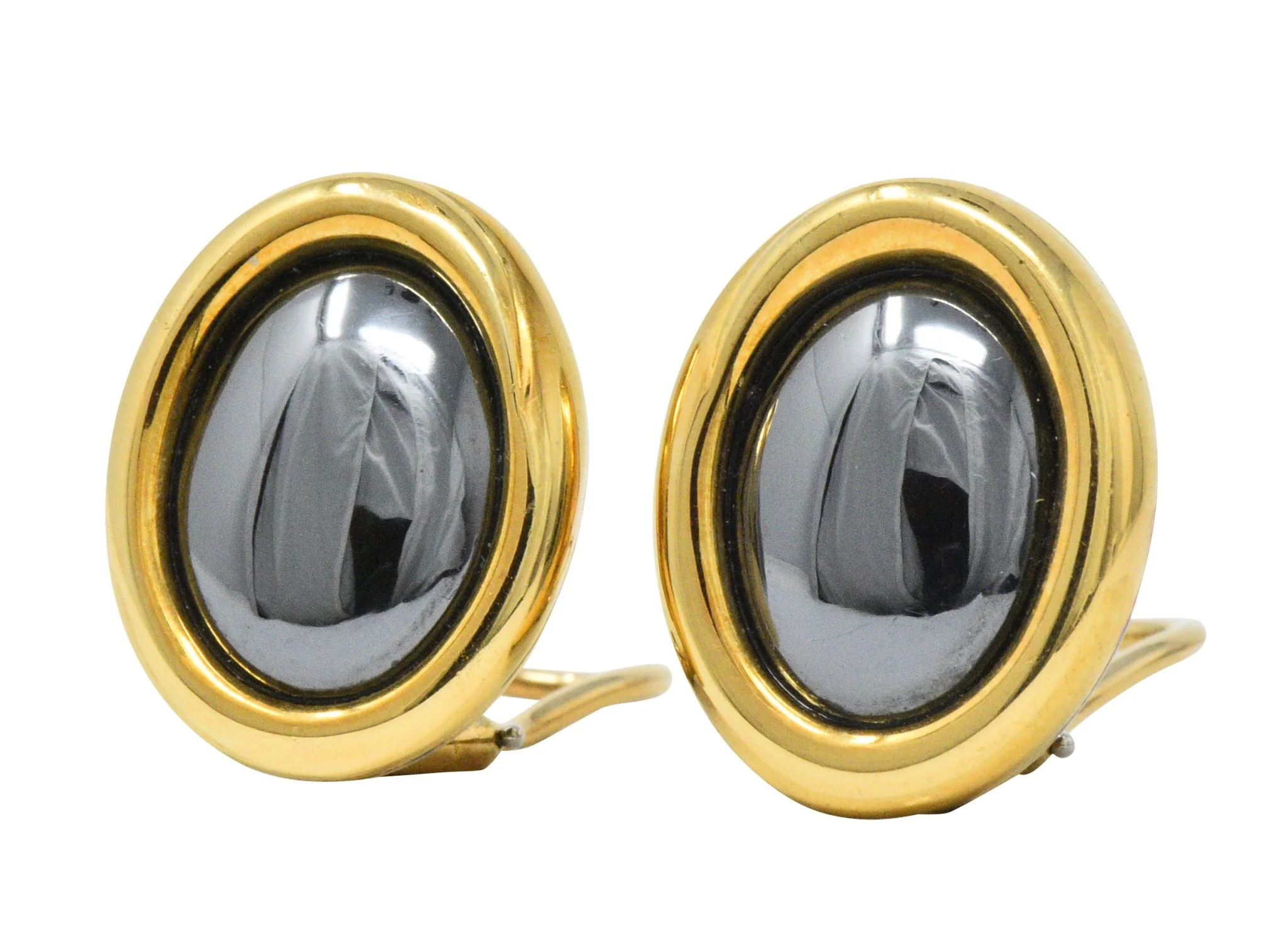 Angela Cummings Tiffany & Co. Hematite 18 Karat Gold Ear-Clips Earrings - Image 2