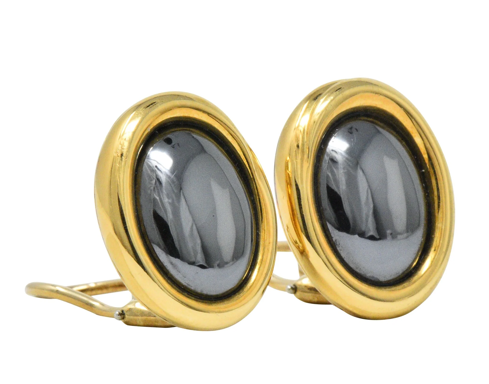Angela Cummings Tiffany & Co. Hematite 18 Karat Gold Ear-Clips Earrings - Image 4