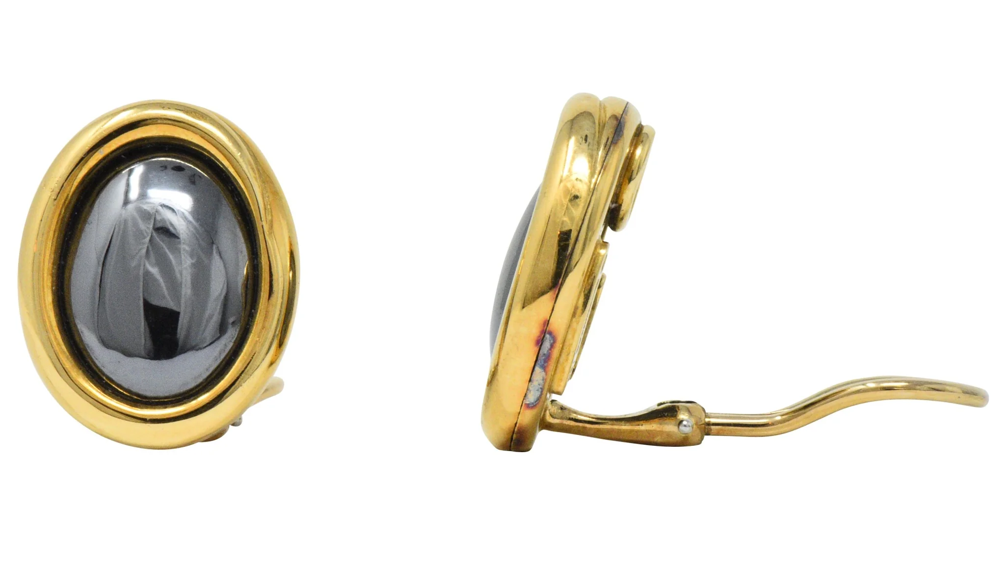 Angela Cummings Tiffany & Co. Hematite 18 Karat Gold Ear-Clips Earrings - Image 5