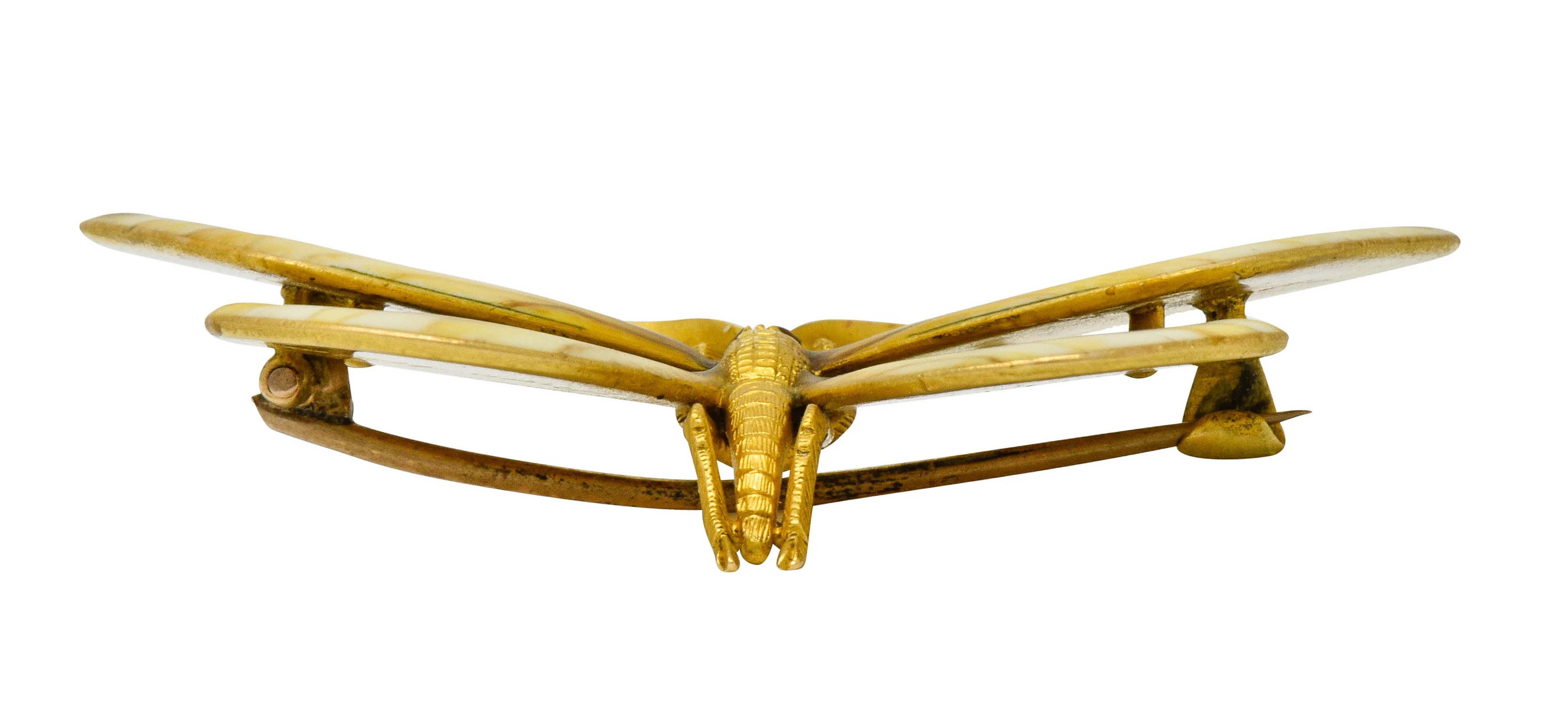 Antique Tiffany & Co. Paulding Farnham Victorian Enamel 18 Karat Gold Butterfly Brooch - Image 10