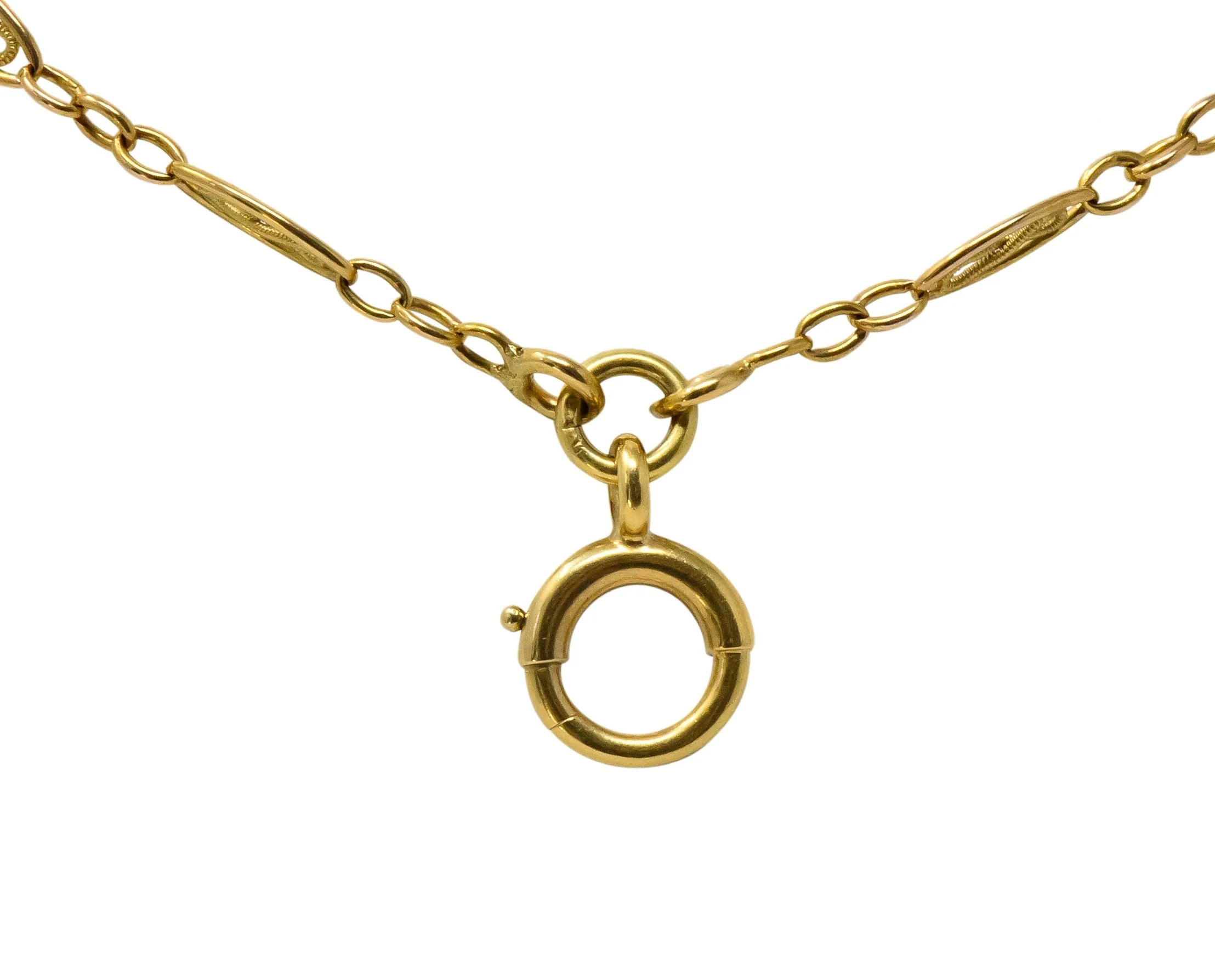 Antique Victorian 18 Karat Gold 67 Inch Watch Chain Necklace - Image 4