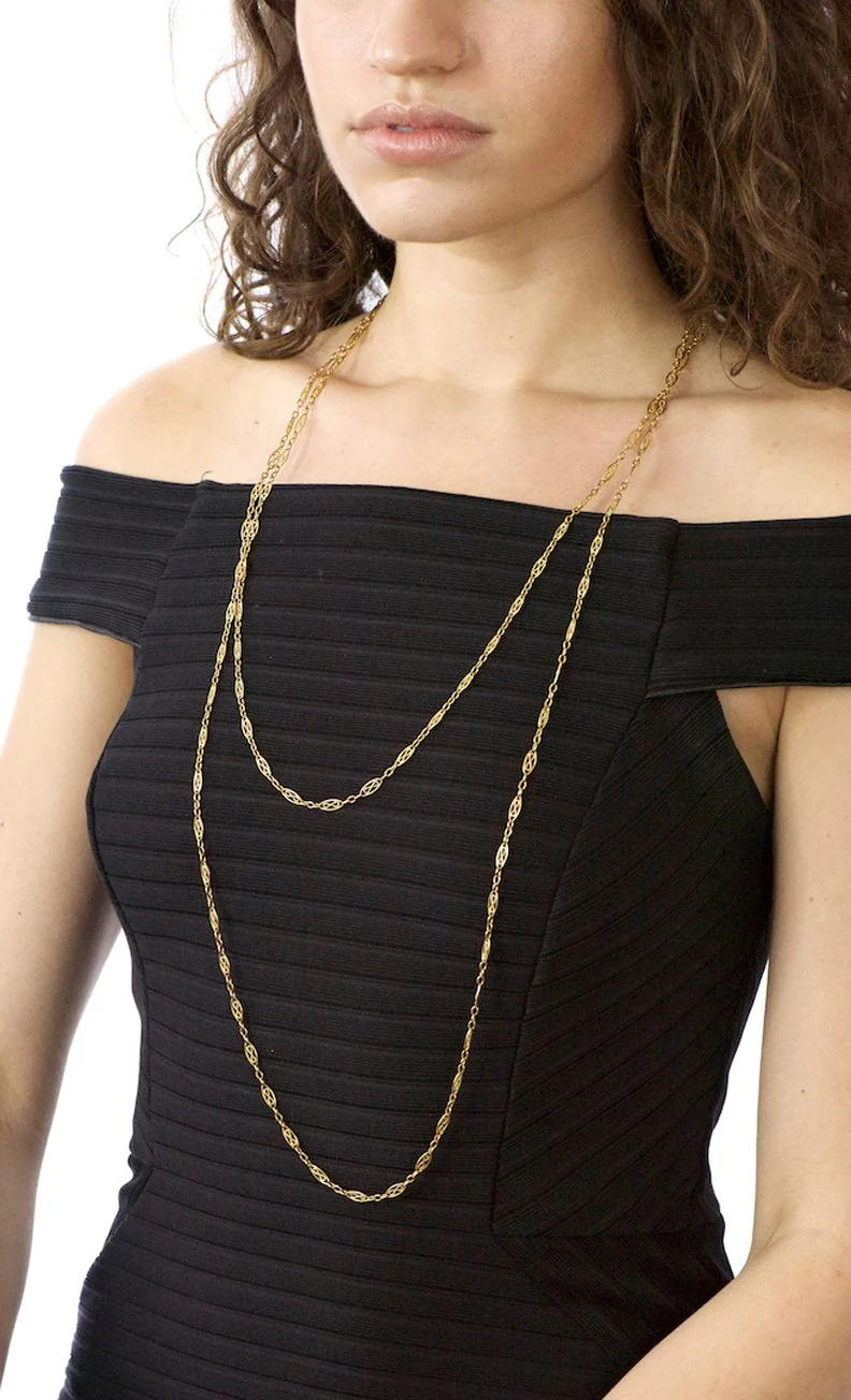 Antique Victorian 18 Karat Gold 67 Inch Watch Chain Necklace - Image 7