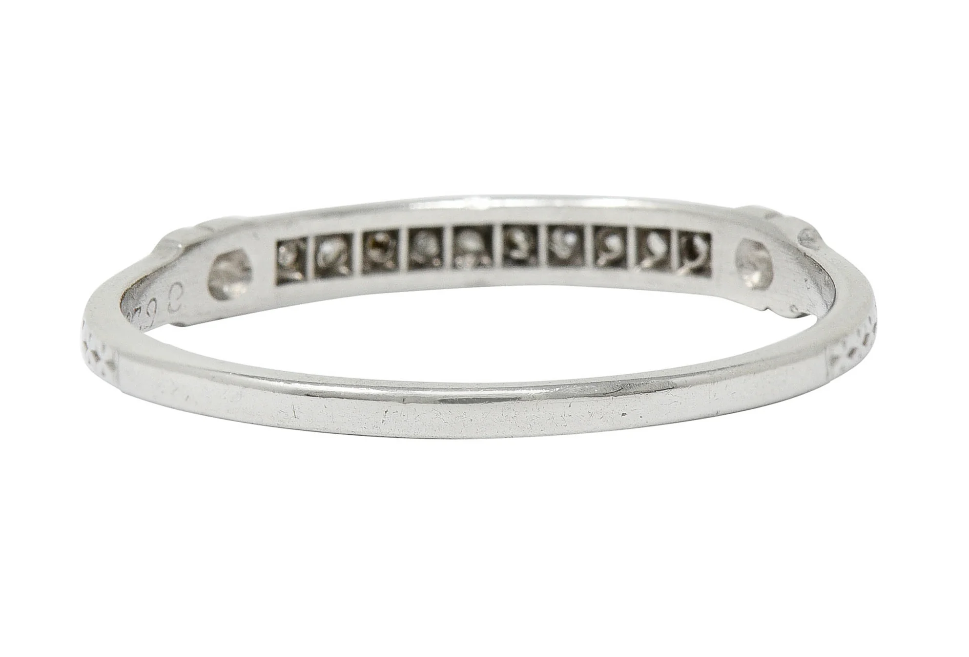 Art Deco 0.20 CTW Diamond Platinum Orange Blossom Band Ring - Image 4