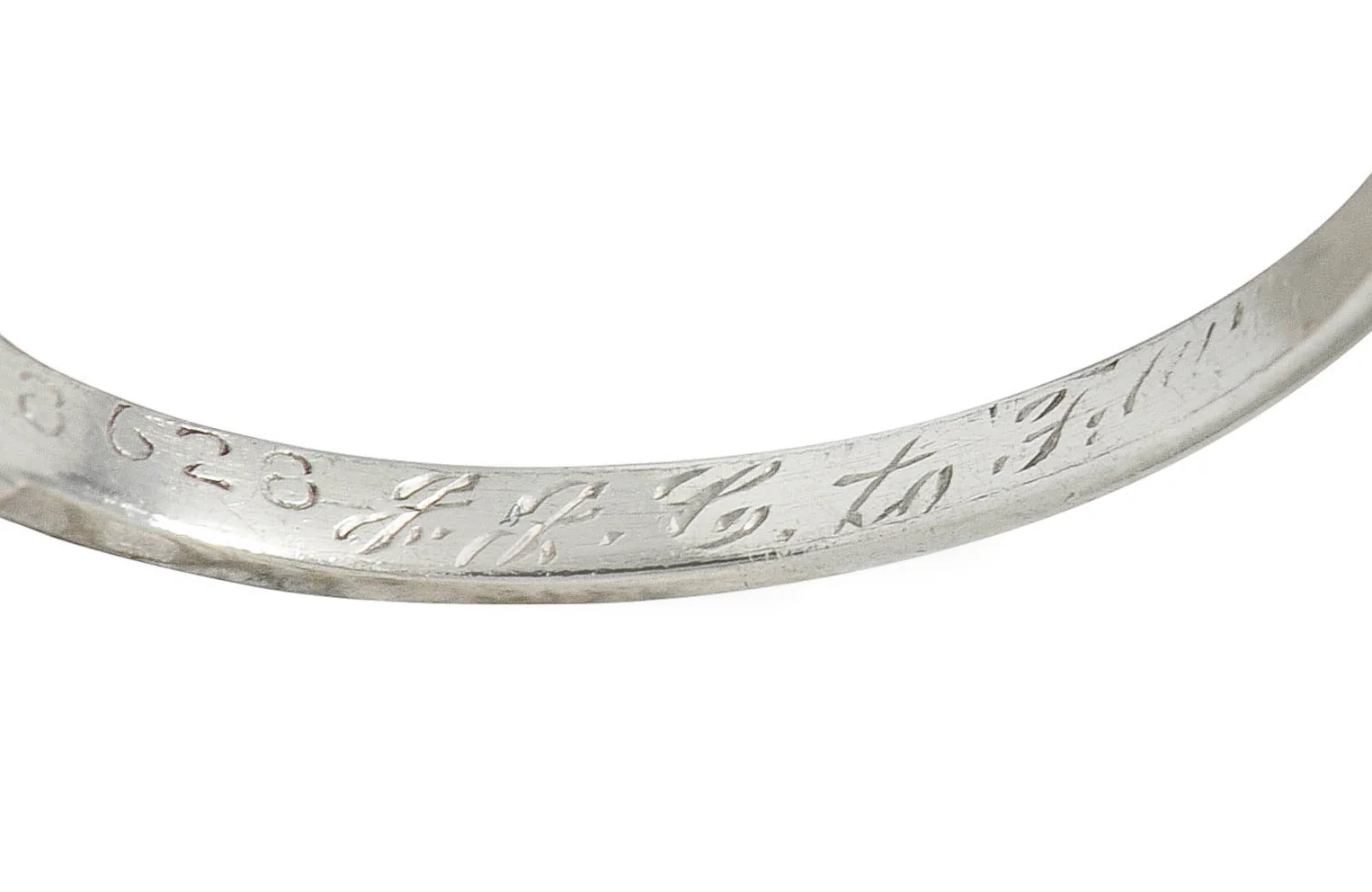 Art Deco 0.20 CTW Diamond Platinum Orange Blossom Band Ring - Image 7