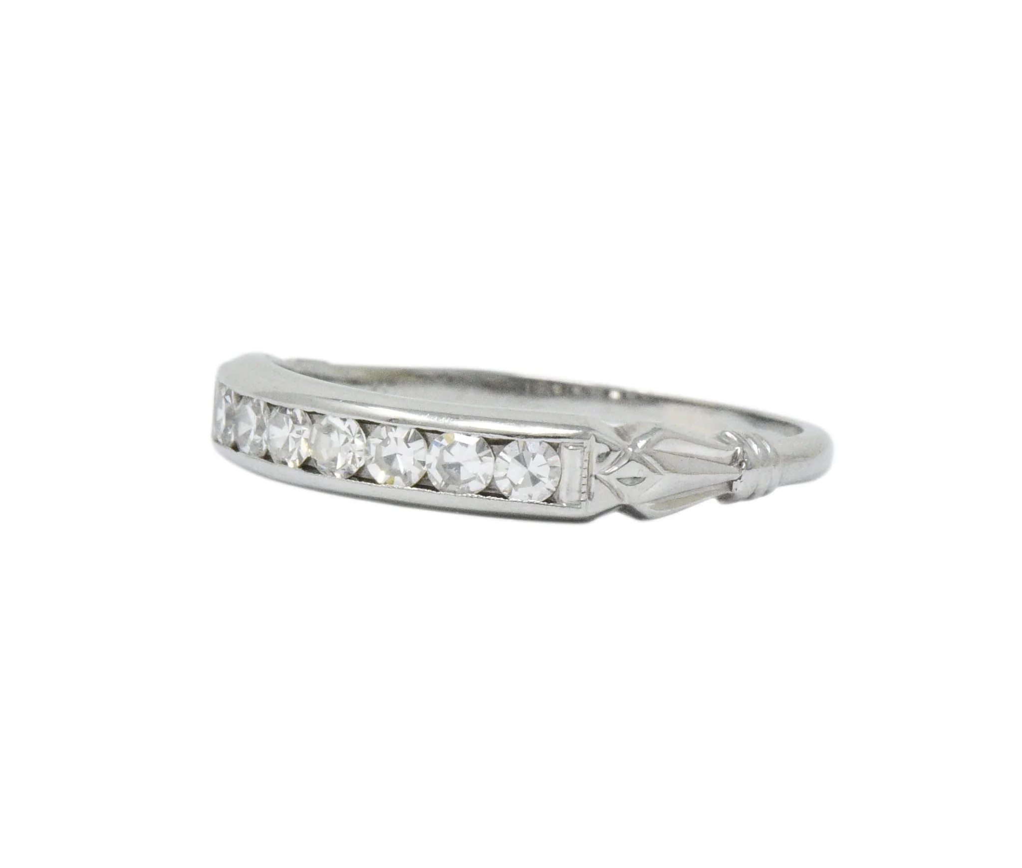 Art Deco 0.25 CTW Diamond 18 Karat White Gold Ring - Image 2