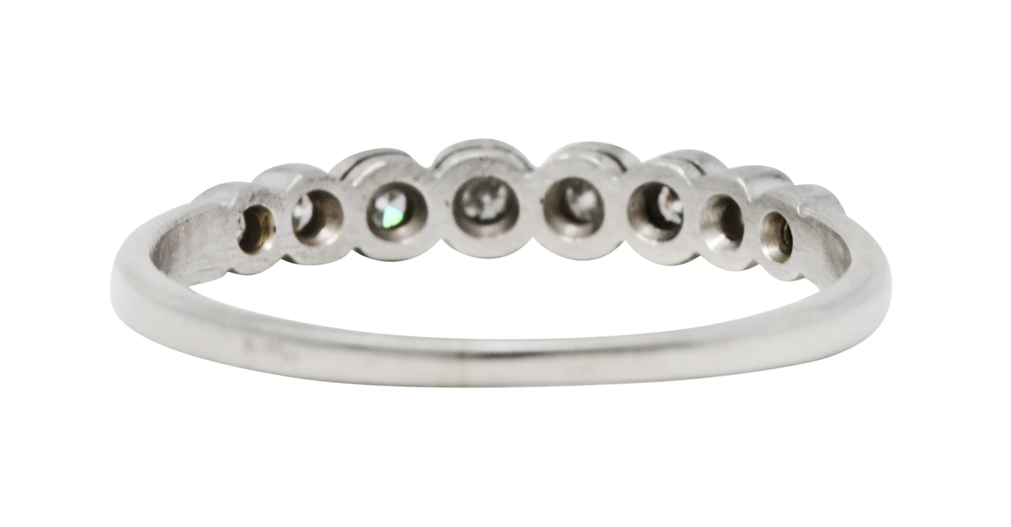 Art Deco 0.25 CTW Diamond Platinum Wedding Band Ring - Image 4