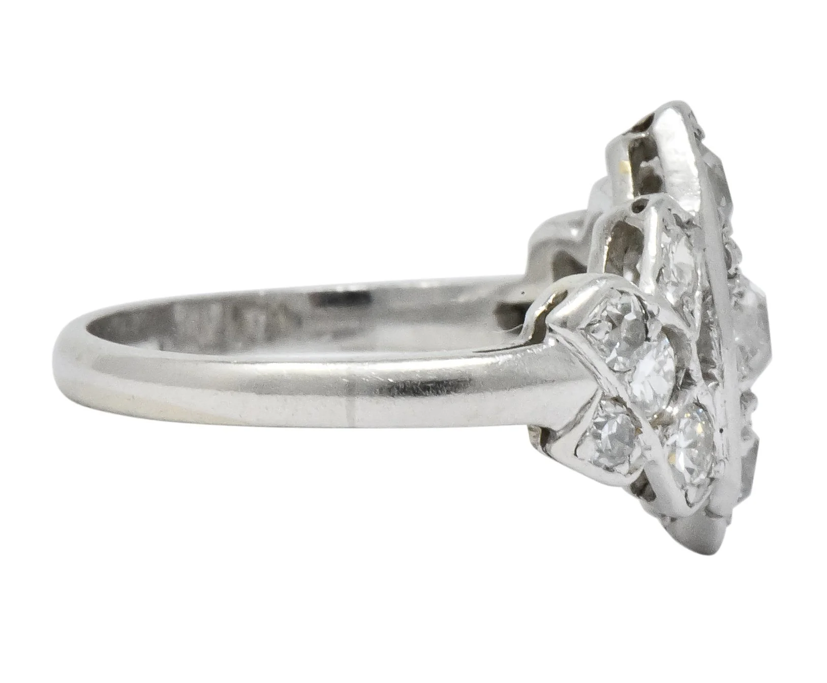 Art Deco 0.42 CTW Diamond Platinum Dinner Ring - Image 3